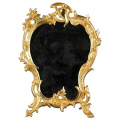 Antique Louis XV Style Gilt Bronze Table Mirror