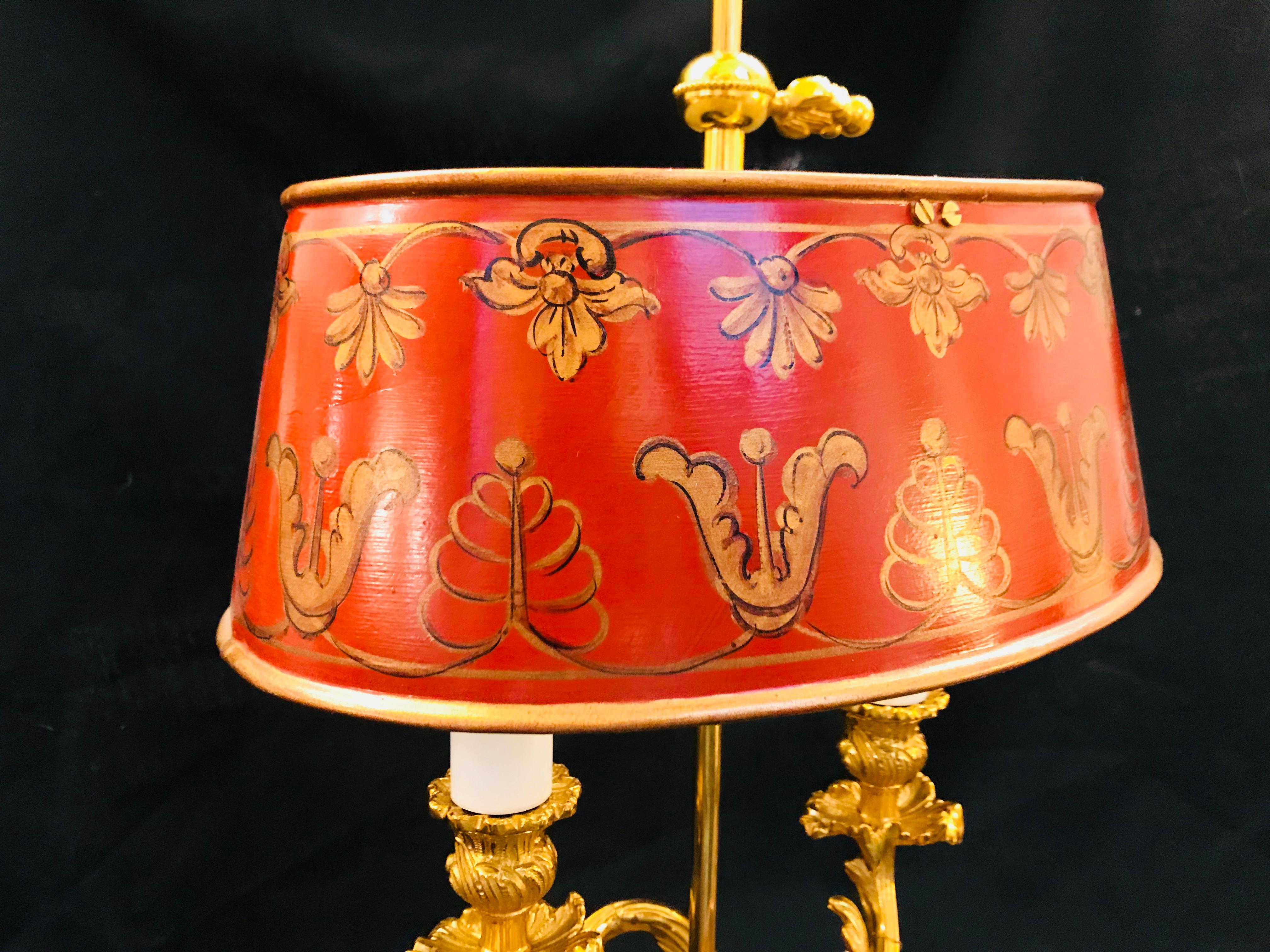 Louis XV Style Gilt Bronze Two-Lights Bouillotte by Gherardo Degli Albizzi In New Condition For Sale In Florence, Tuscany