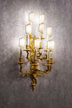 Applique murale de style Louis XV en bronze doré de Gherardo Degli Albizzi