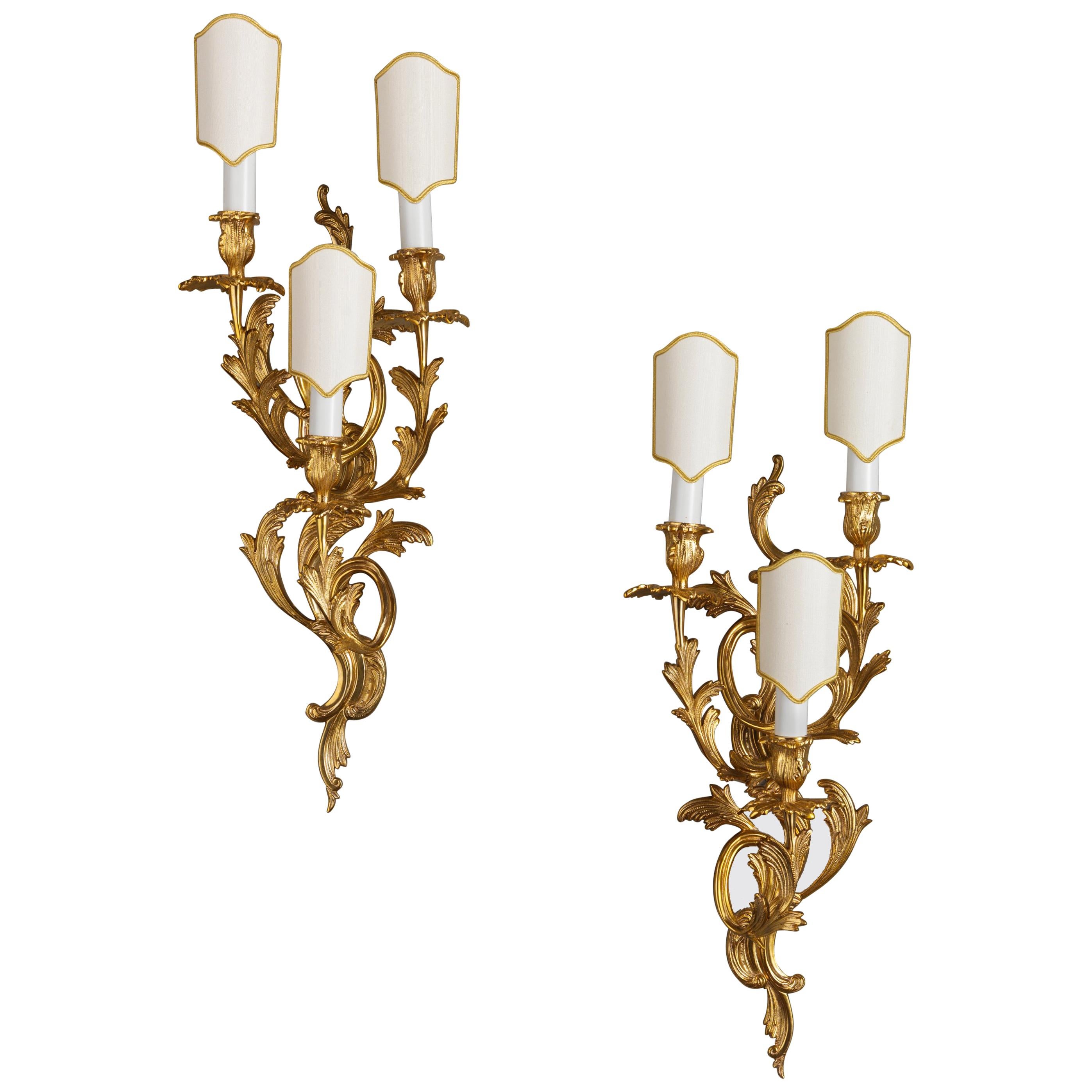 Louis XV Style Gilt Bronze Wall Sconce By Gherardo Degli Albizzi