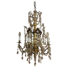 Louis XV Style Gilt French Crystal Chandelier