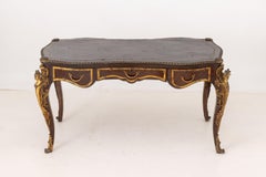 Louis XV Style Gilt Metal Mounted Mahogany Bureau Plat, After Charles Cressent