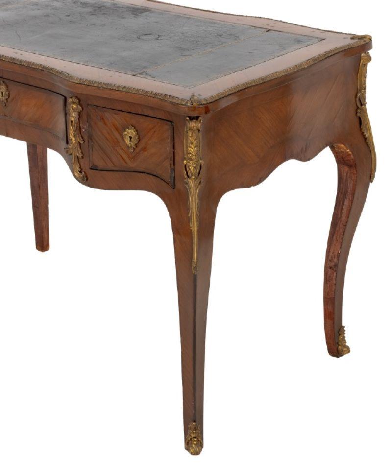 Louis XV Style Gilt Metal Mounted Bureau Plat For Sale 1