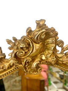 19th Century Louis XV Style Gilt Overmantle Mirror