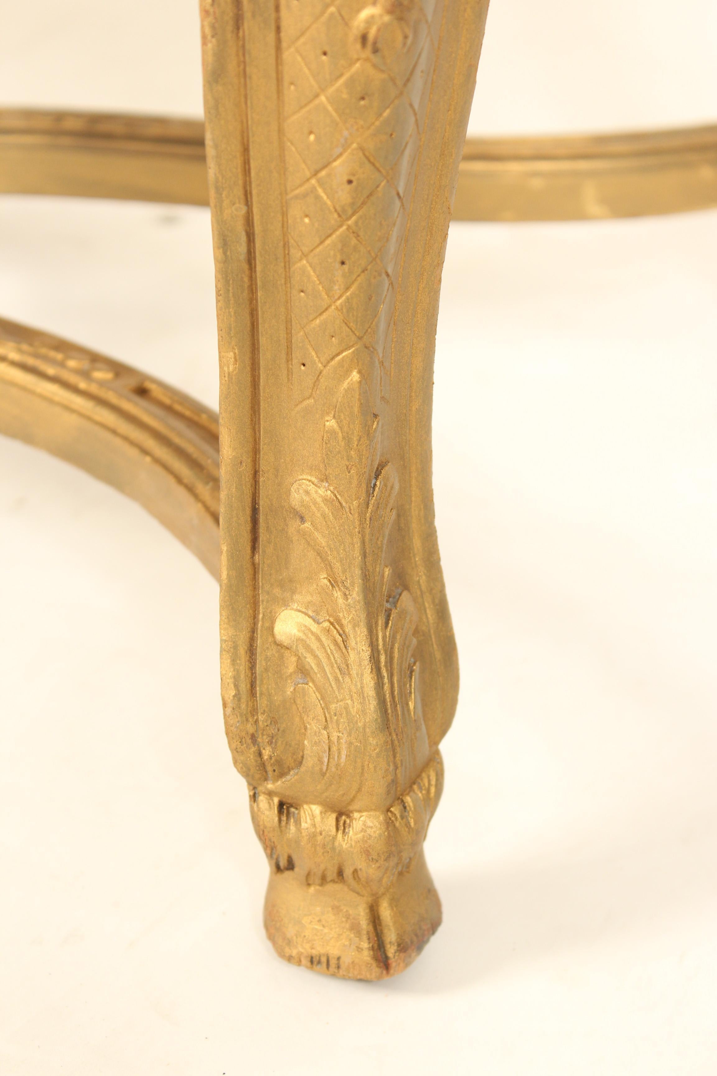 Louis XV Style Giltwood Bench 3