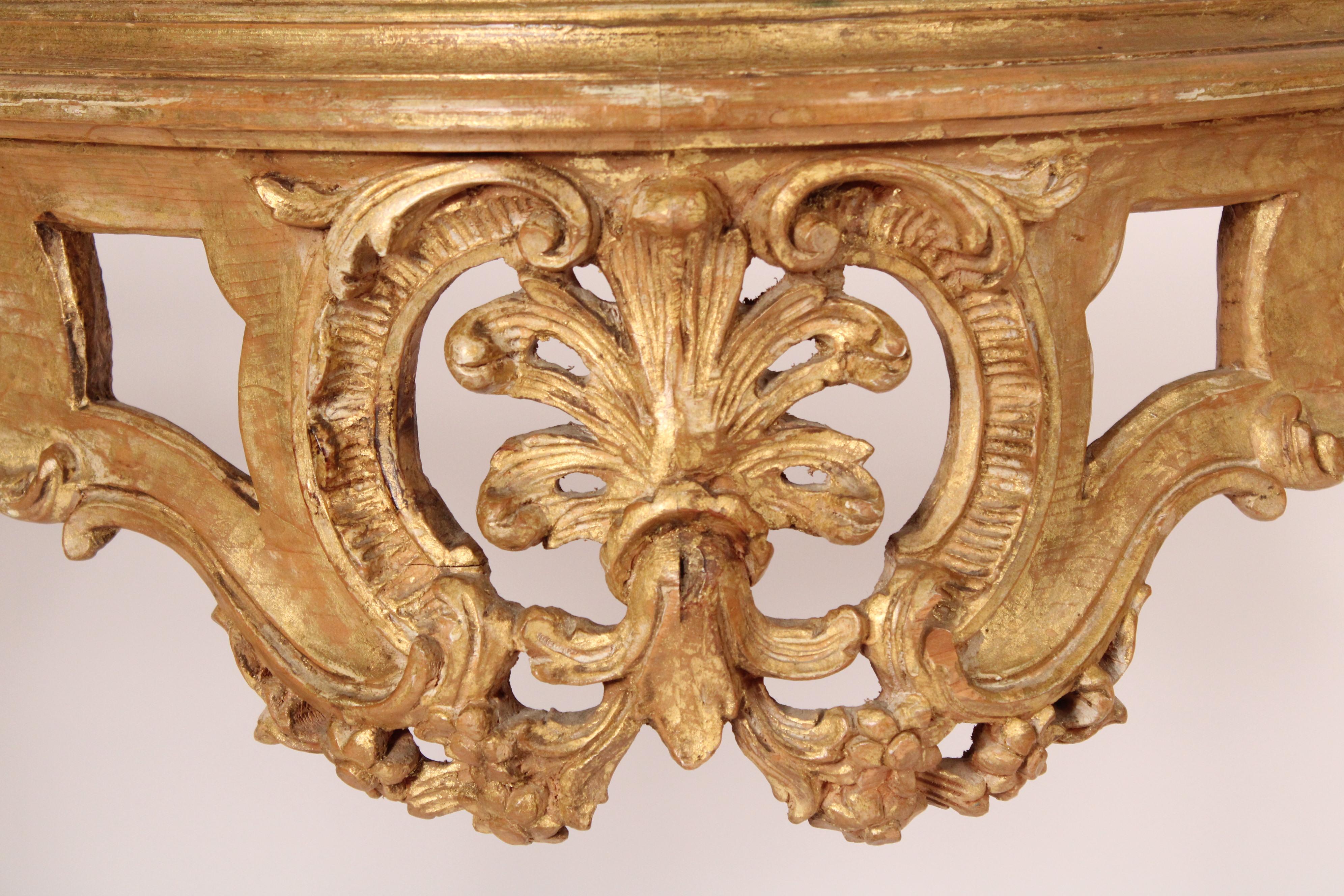 Louis XV Style Giltwood Console Table 4