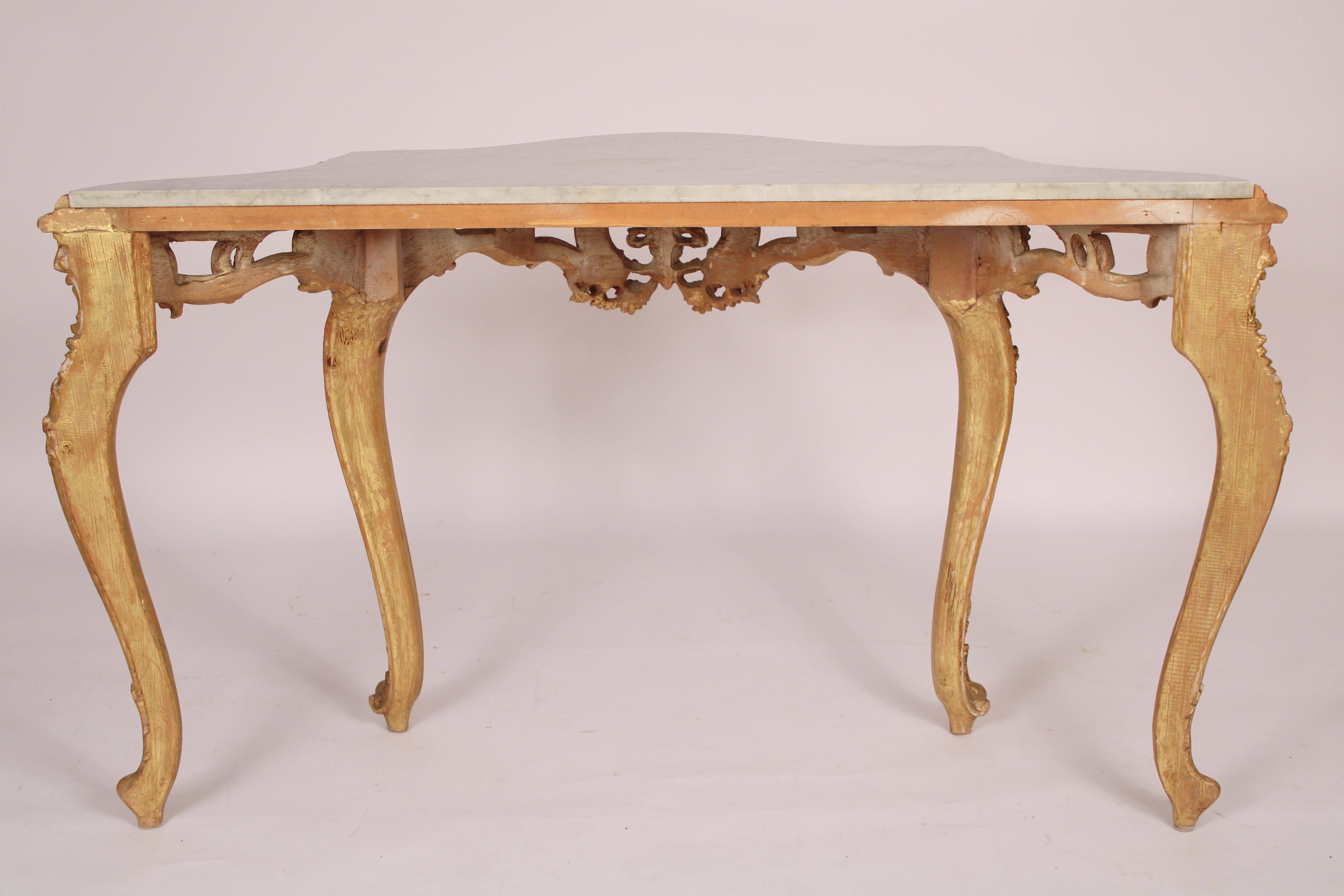 Louis XV Style Giltwood Console Table 5