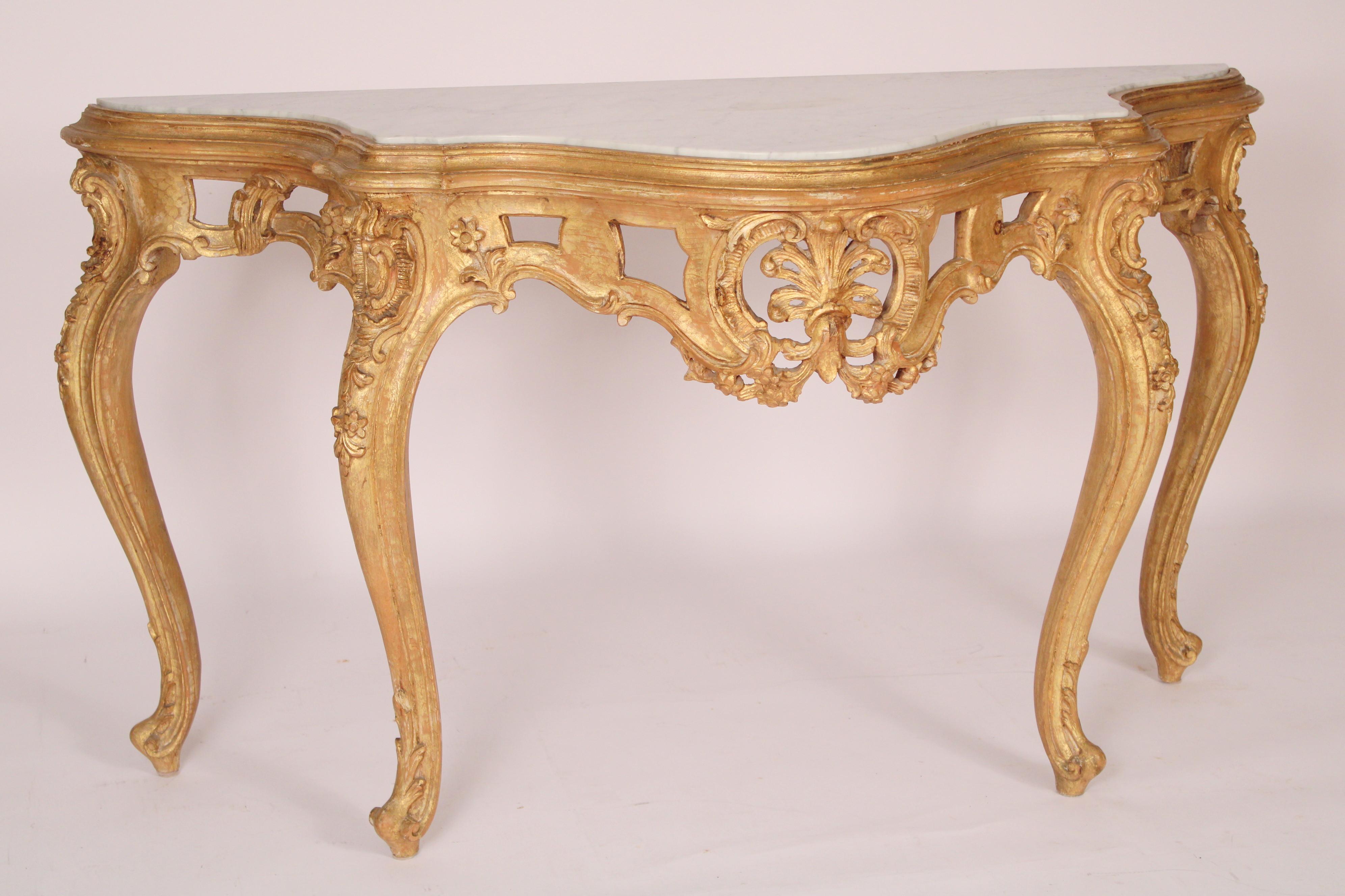 Unknown Louis XV Style Giltwood Console Table