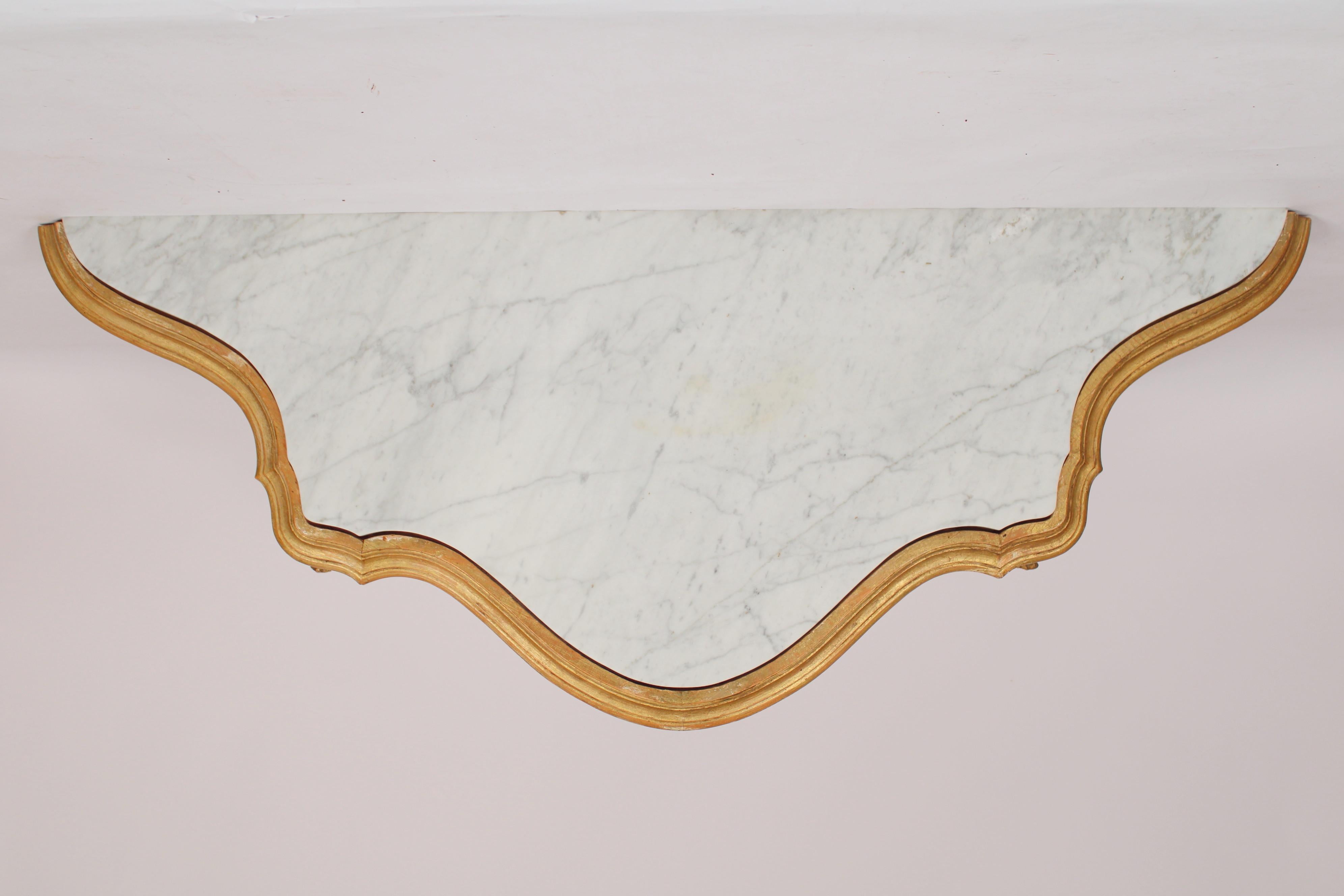 Late 20th Century Louis XV Style Giltwood Console Table
