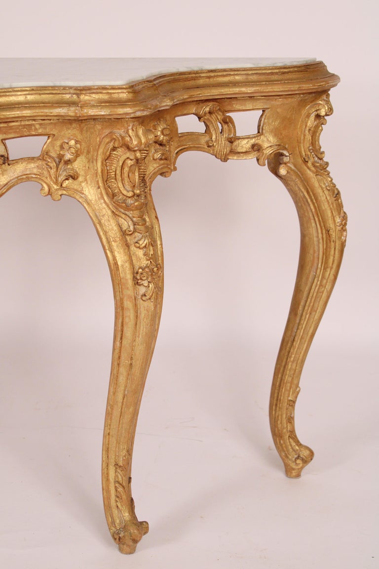 Louis XV Style Giltwood Console Table For Sale at 1stDibs