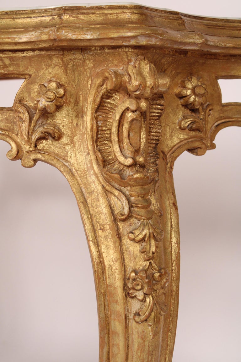 Louis XV Style Giltwood Console Table For Sale at 1stDibs