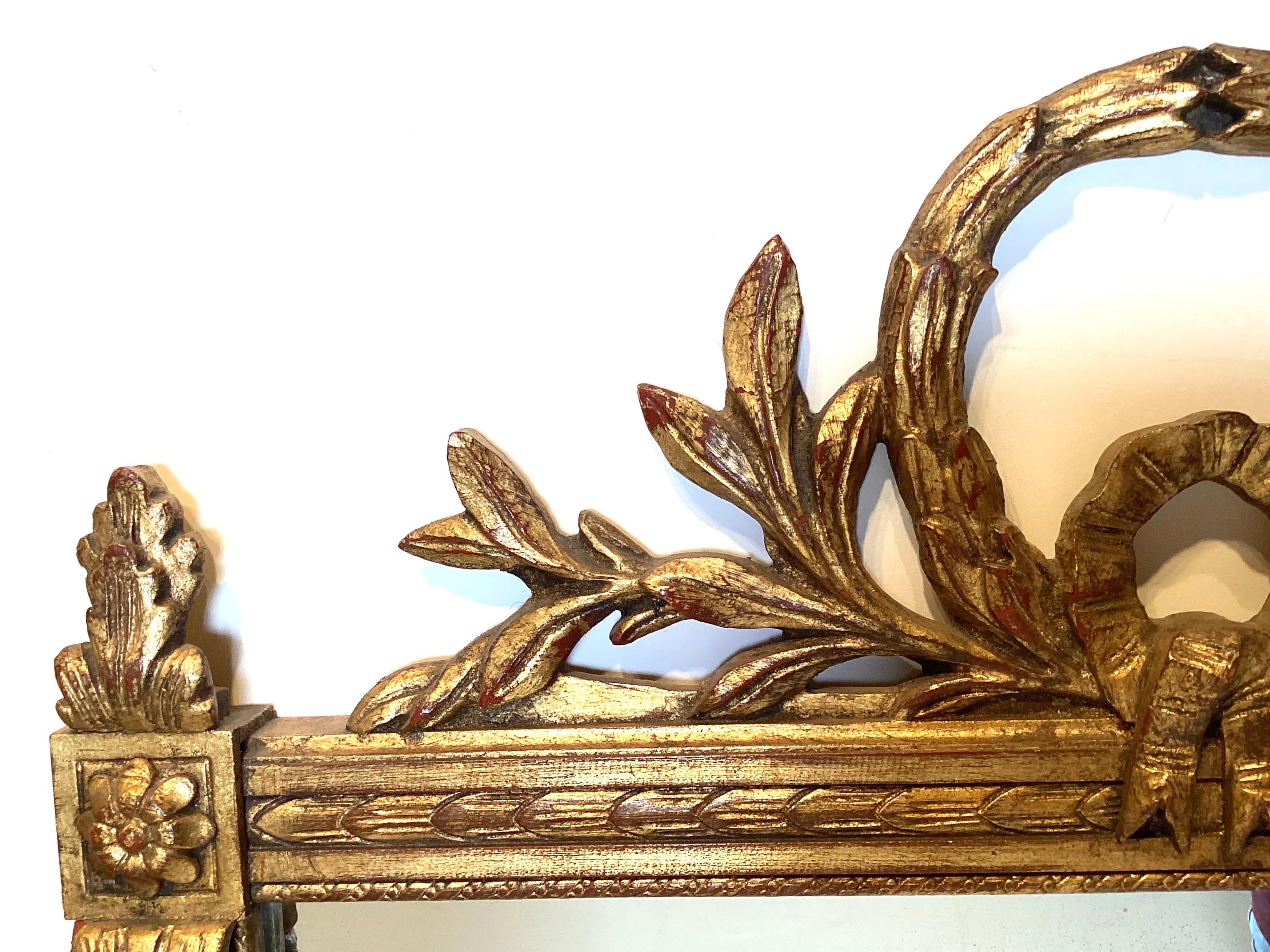 Italian Louis XV Style Gilt Wood Mirror