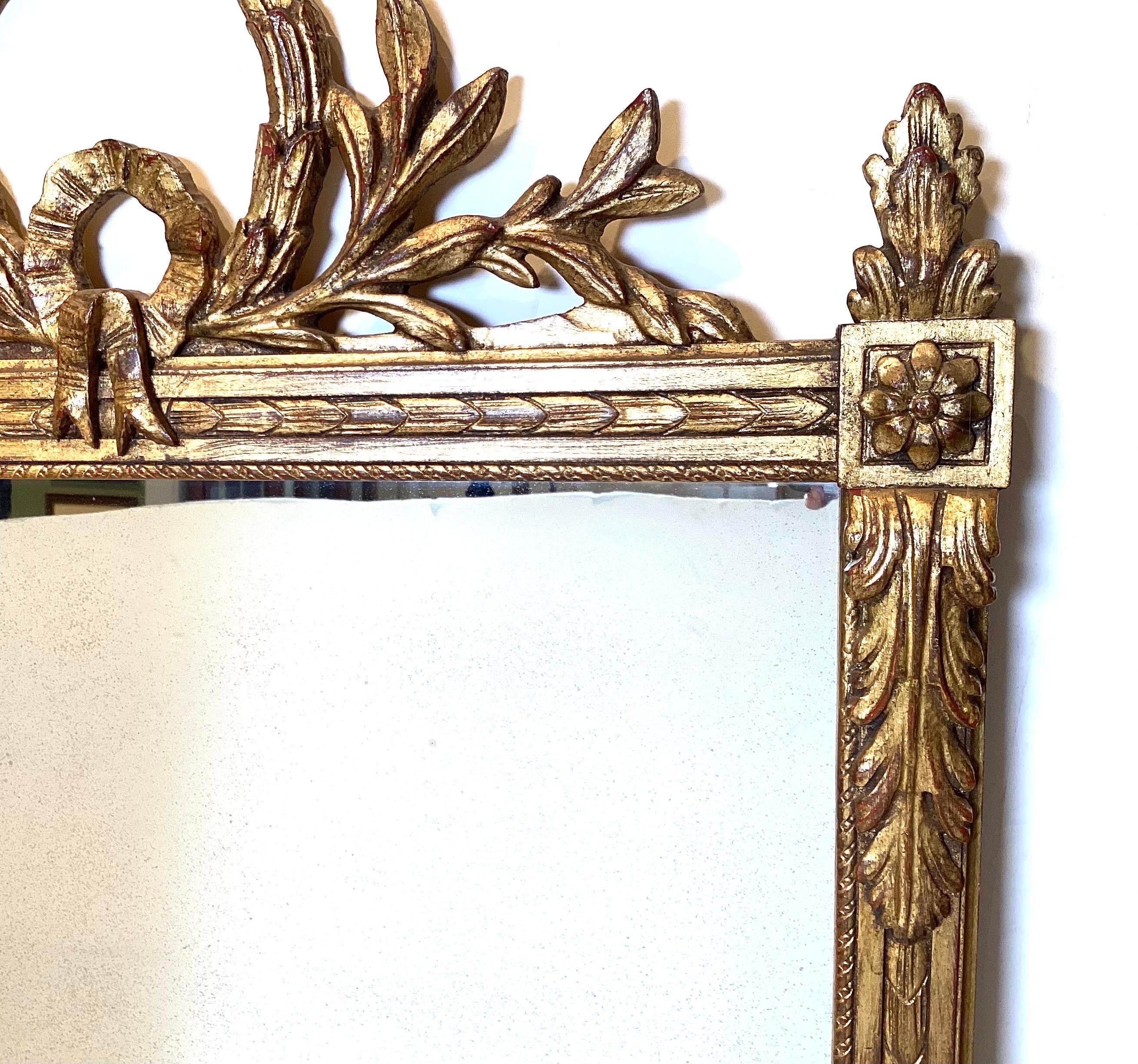 20th Century Louis XV Style Gilt Wood Mirror