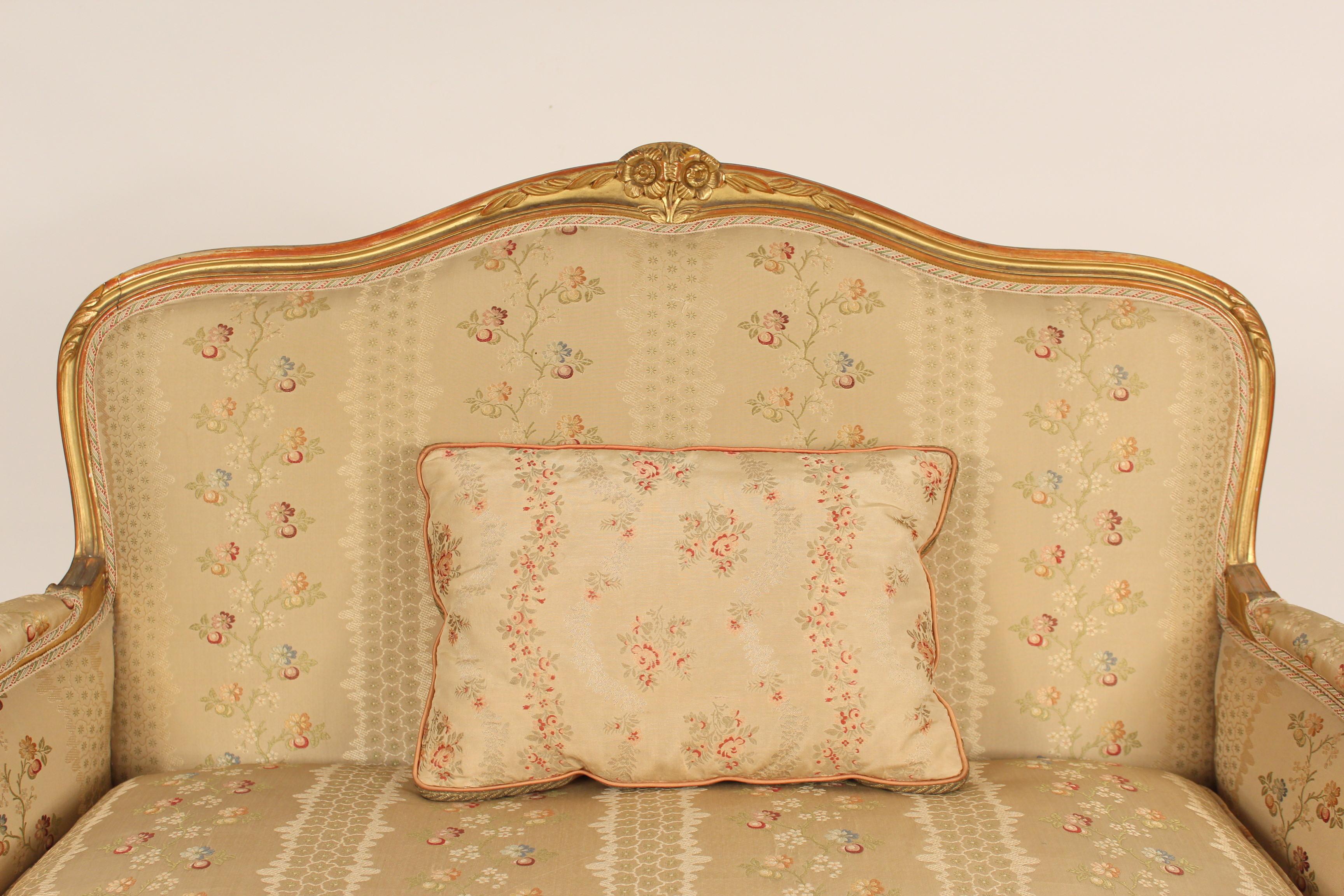 Early 20th Century Louis XV Style Gilt Wood Settee