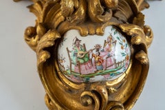 Louis XV Style Giltwood and Chinoiserie Porcelain Wall Bracket