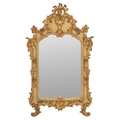 Louis XV Style Giltwood and Cream Painted Mirror
