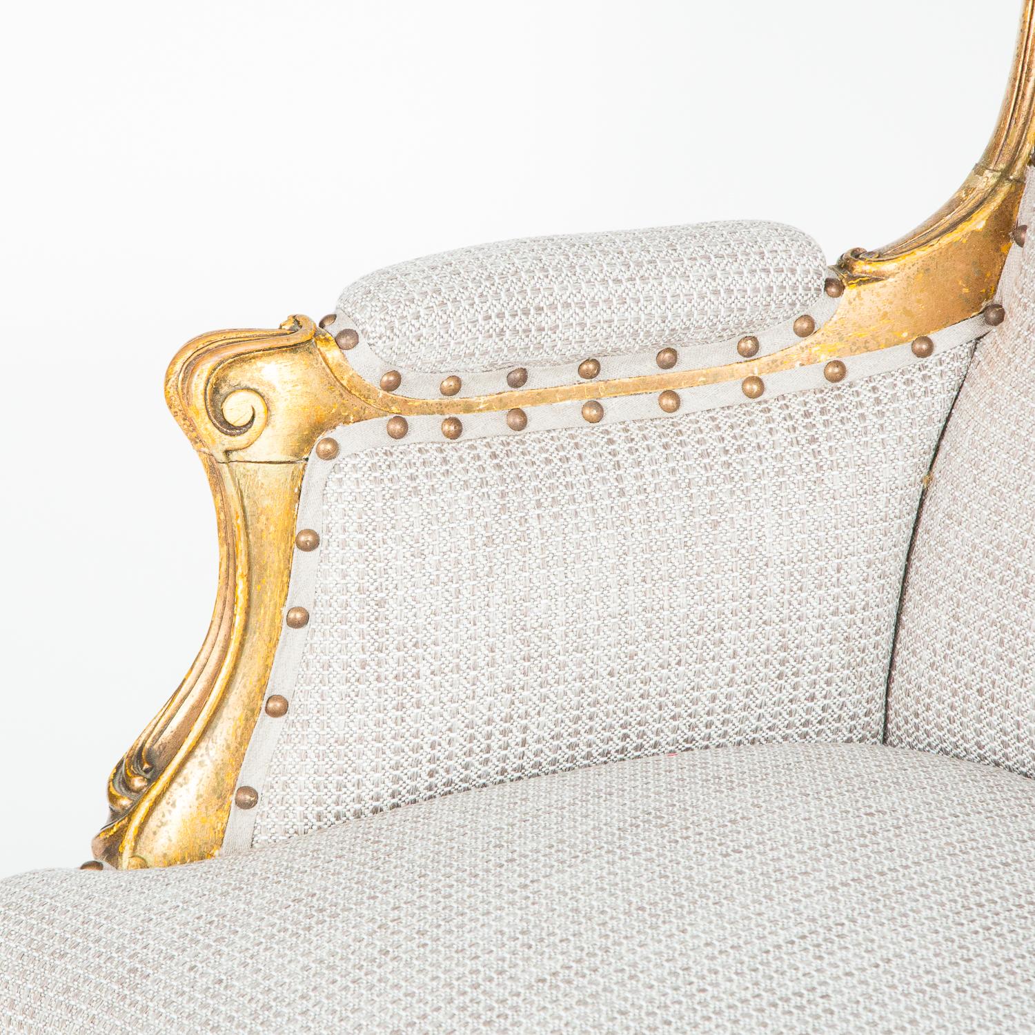 Louis XV Style Giltwood Bergere Armchairs For Sale 4