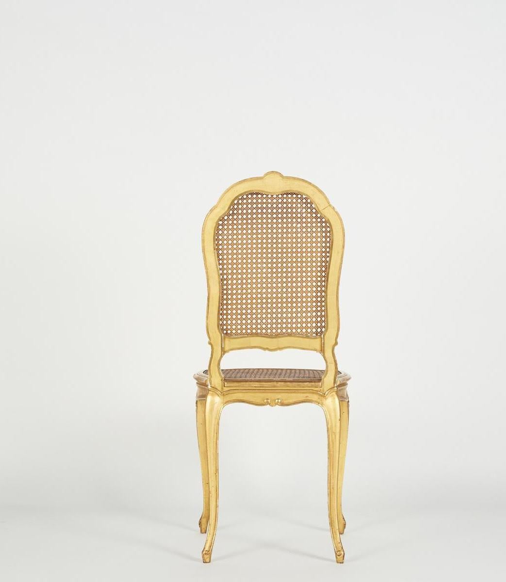 Vergoldeter Holzstuhl im Louis-XV-Stil, 19. Jahrhundert. im Angebot 3