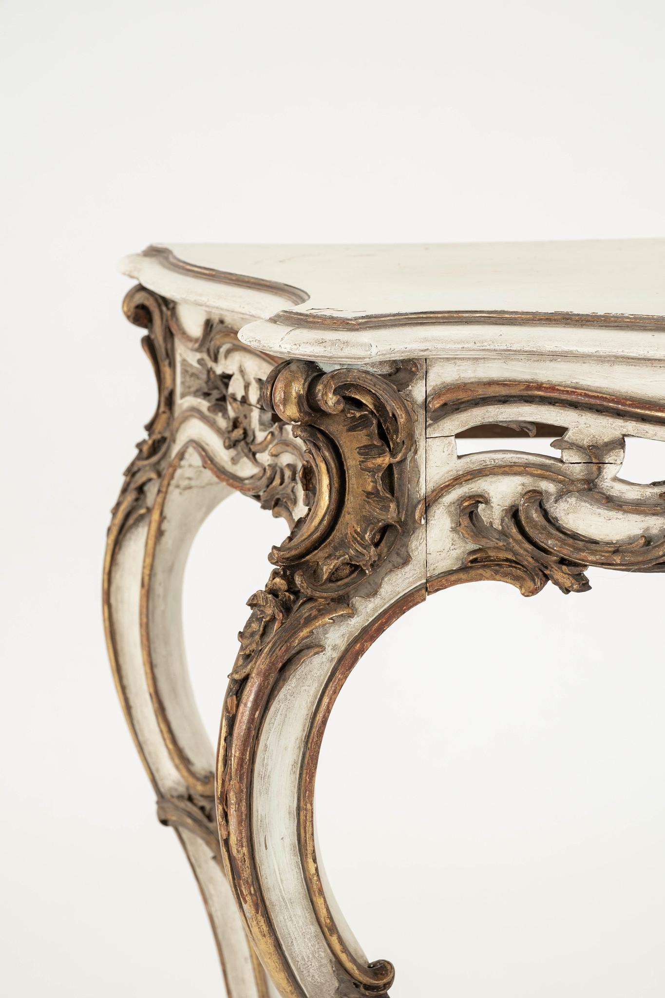 Louis XV Style Giltwood Console 4