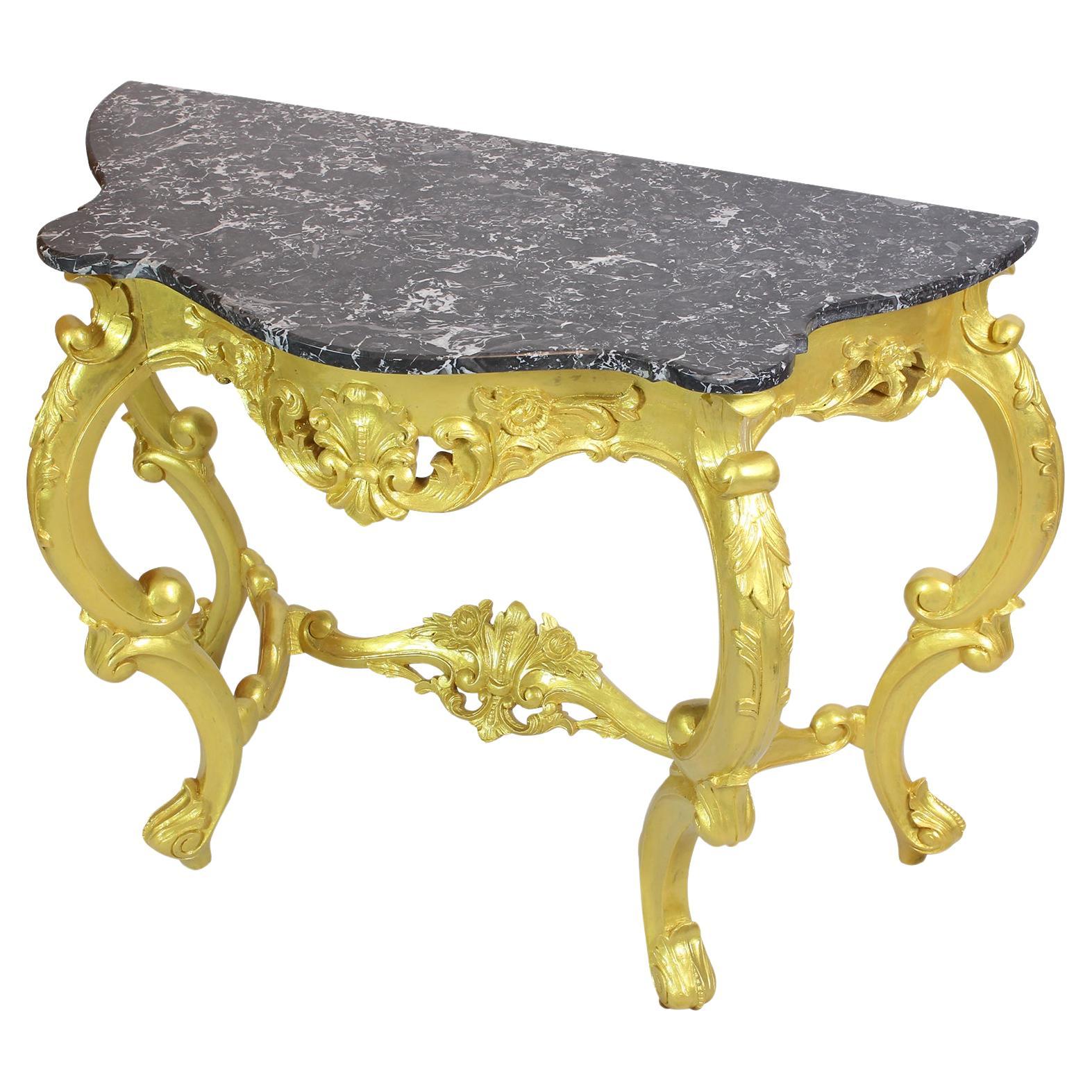 Louis XV Style Giltwood Console Table