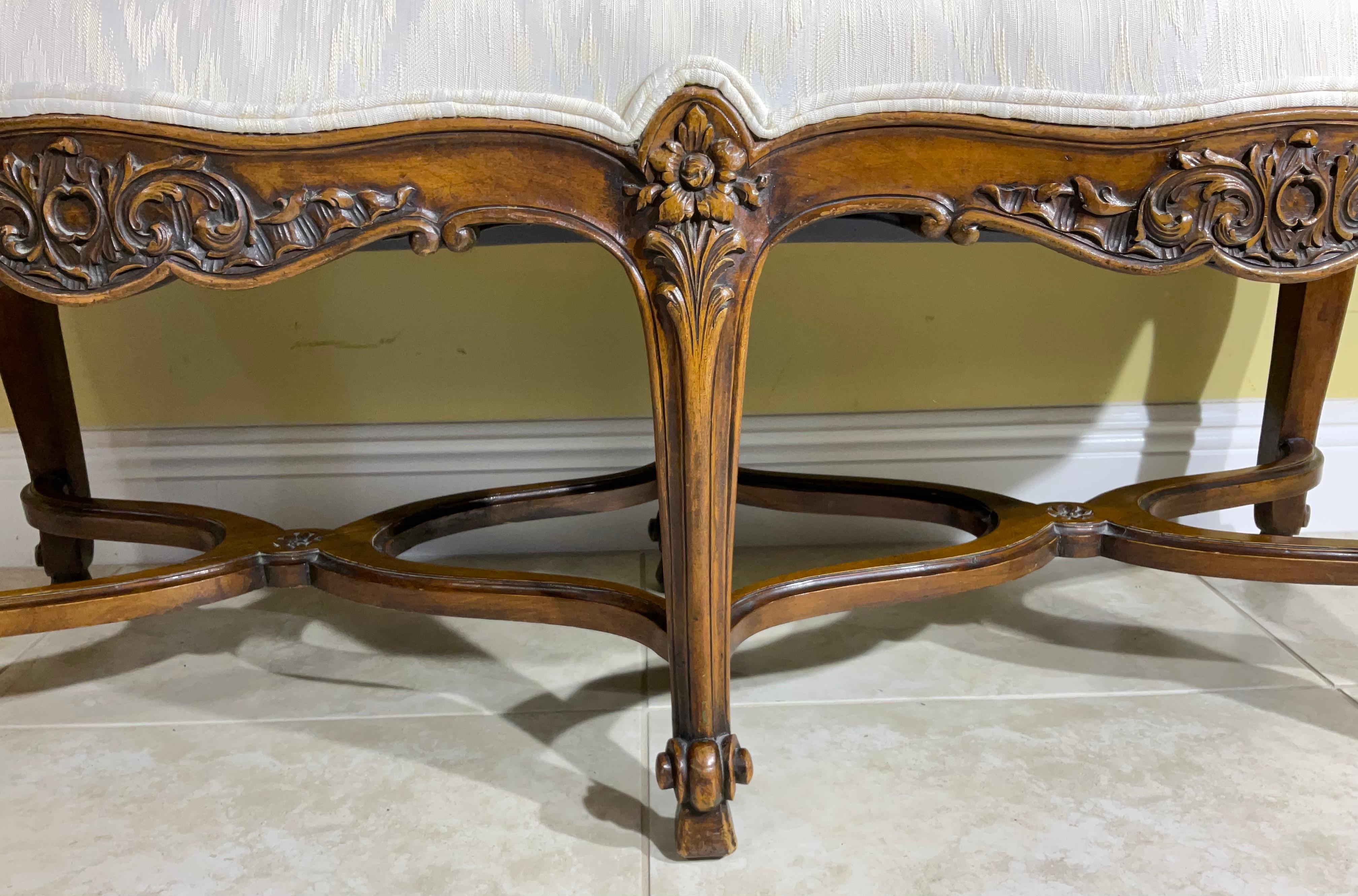 Louis XV Style, Giltwood Long Bench For Sale 1