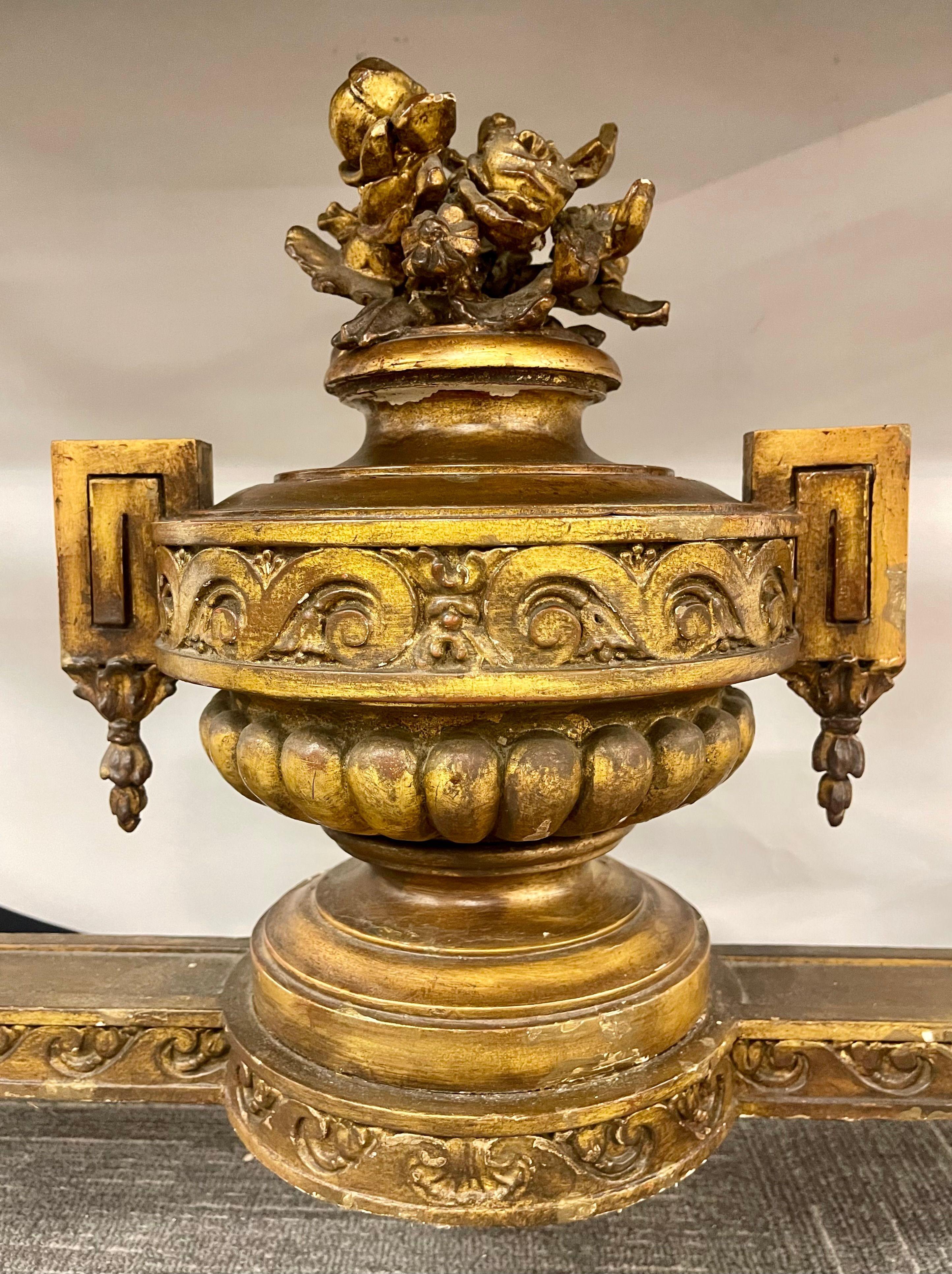 Louis XV Style Giltwood Marble-Top Console, Hall or Center Table For Sale 8