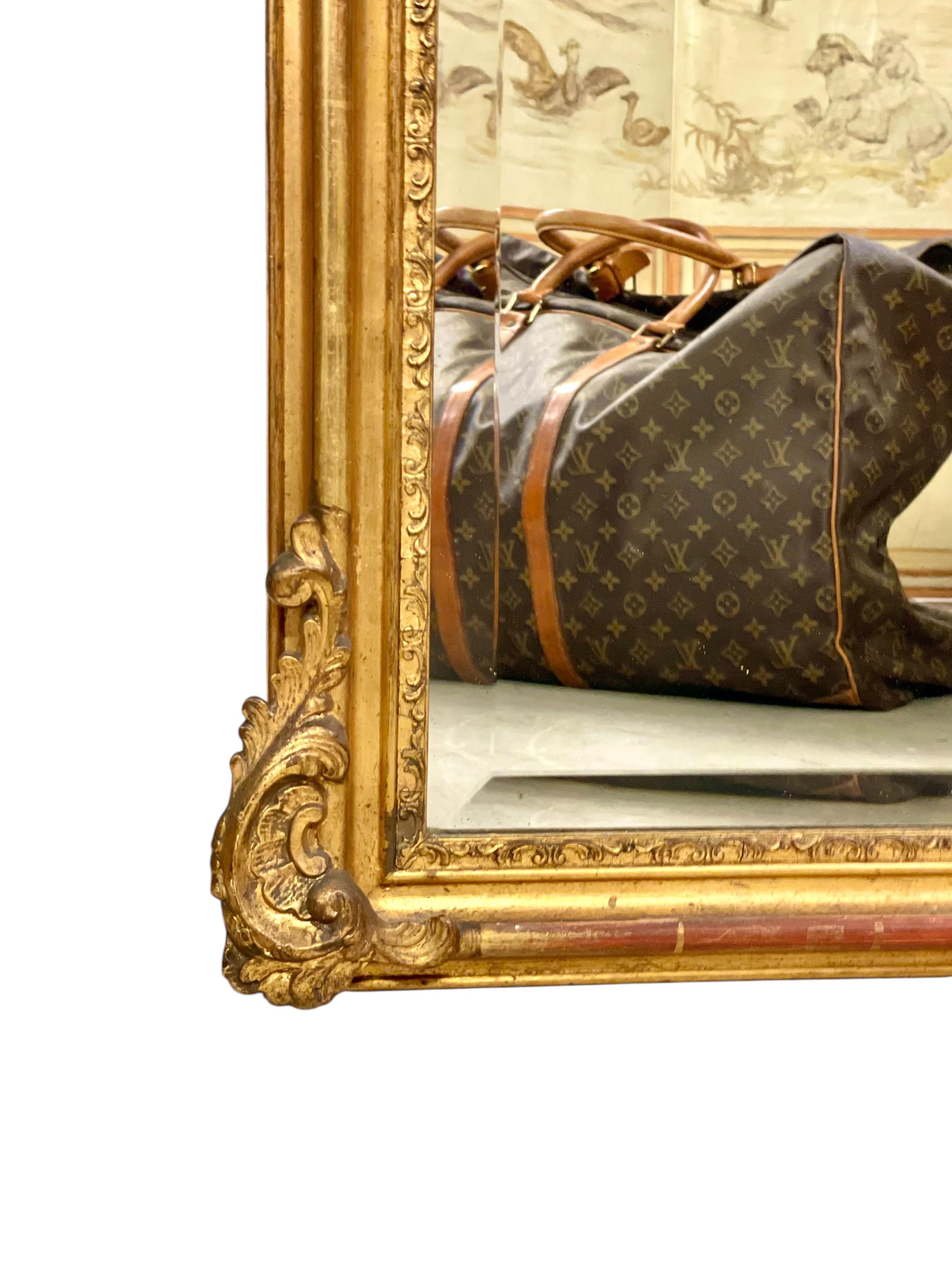 Louis XV Style Giltwood Mirror 19th Century 5