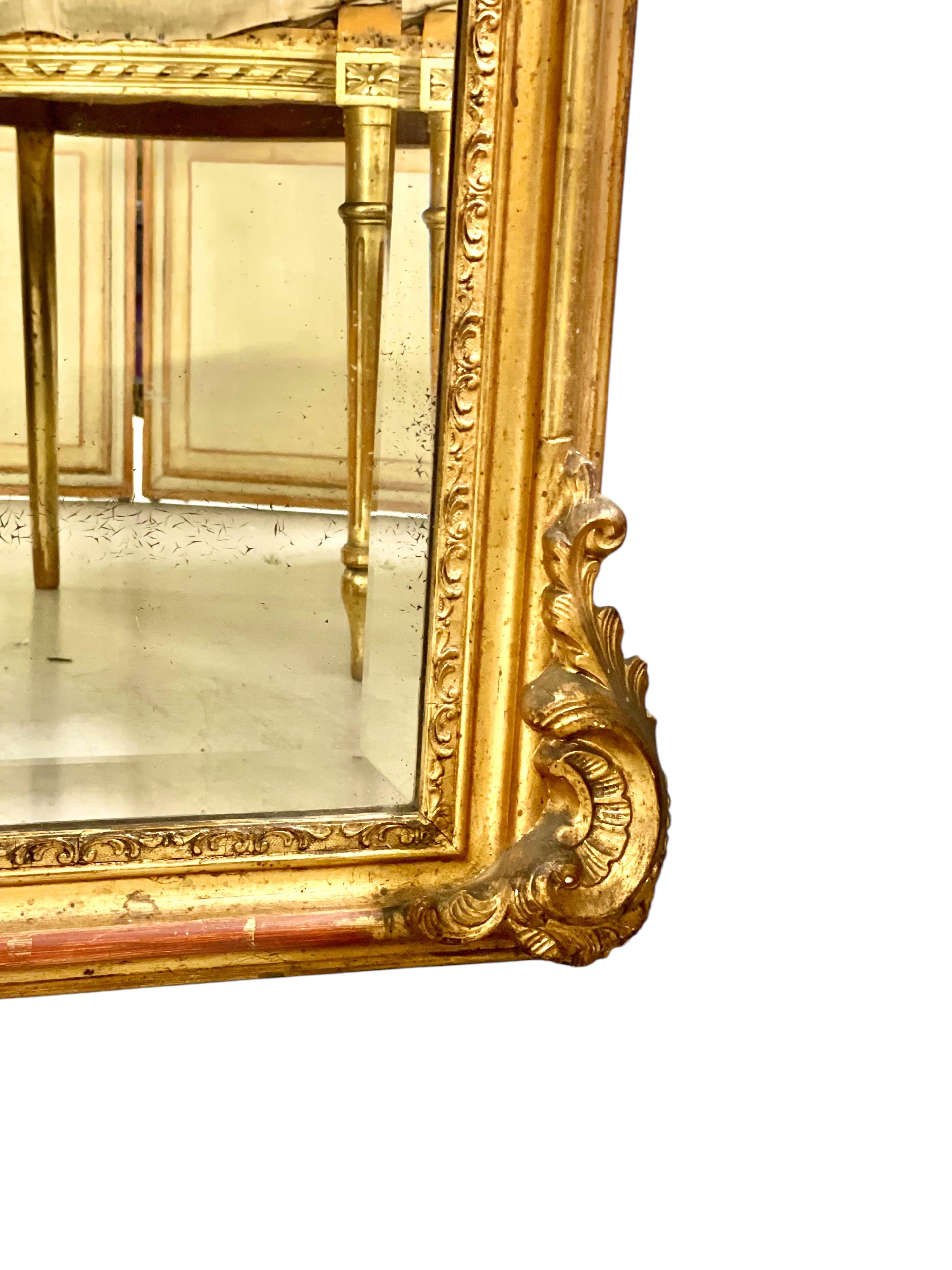 Louis XV Style Giltwood Mirror 19th Century 7