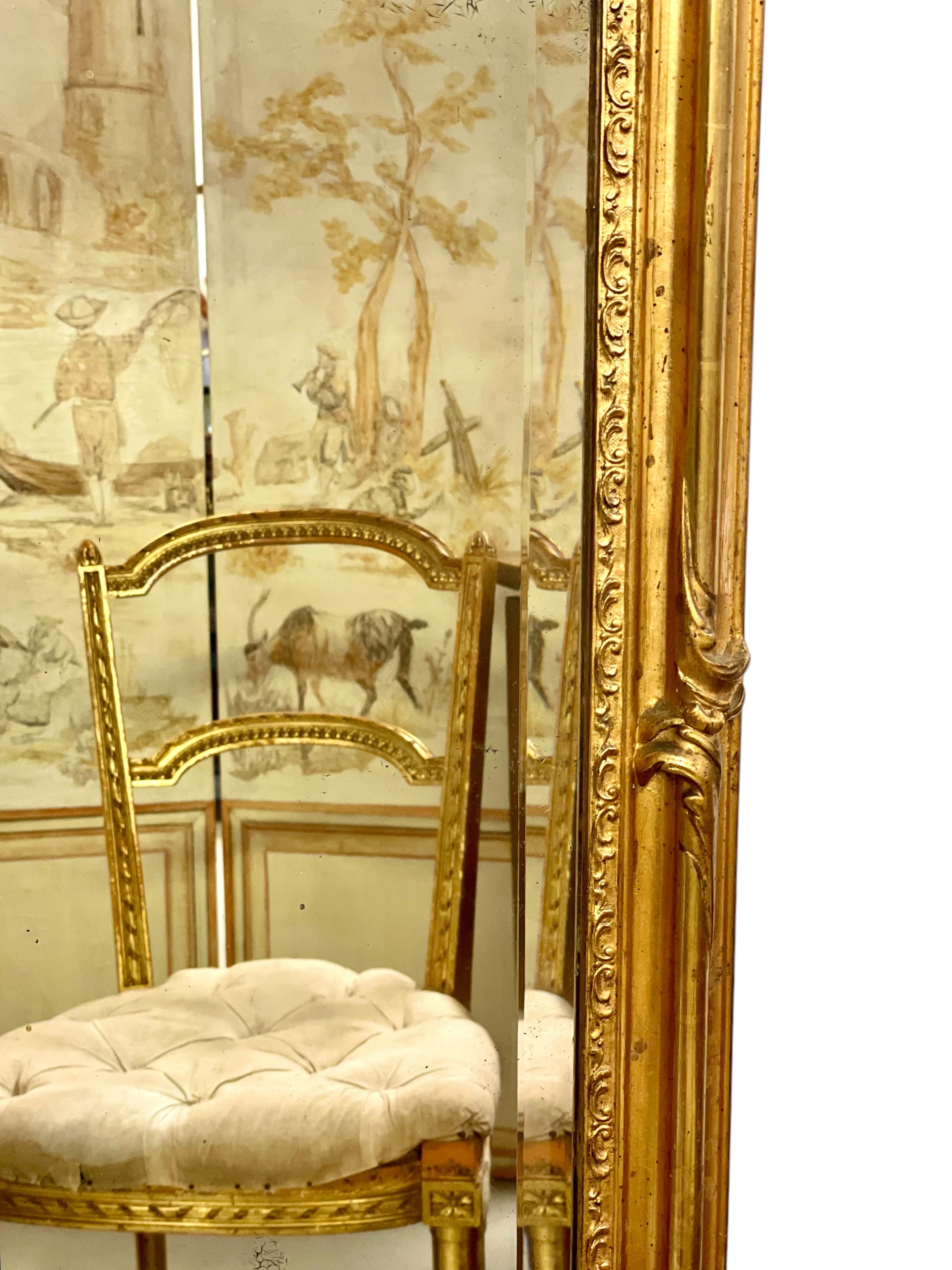 Louis XV Style Giltwood Mirror 19th Century 8