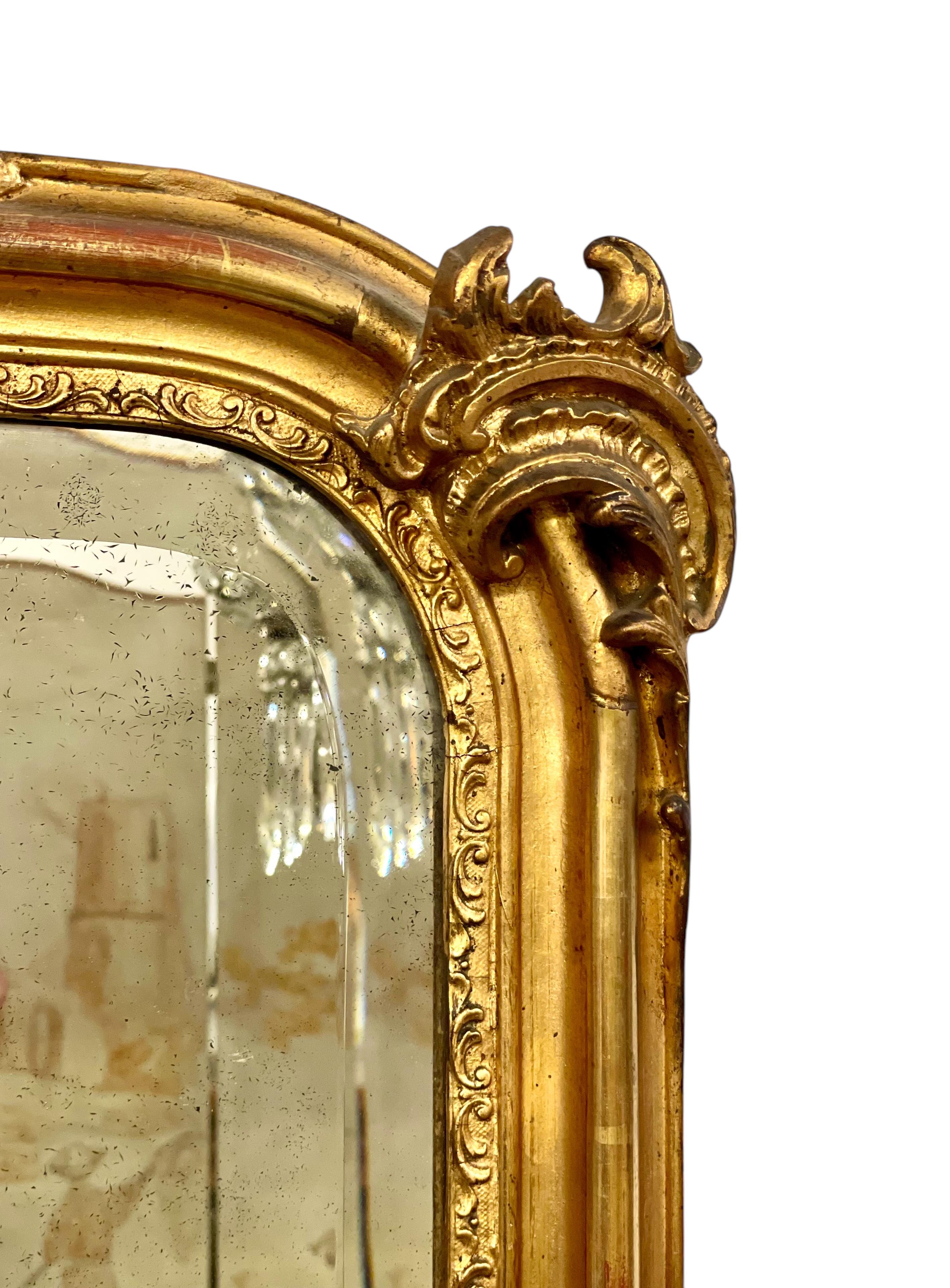 Louis XV Style Giltwood Mirror 19th Century 1