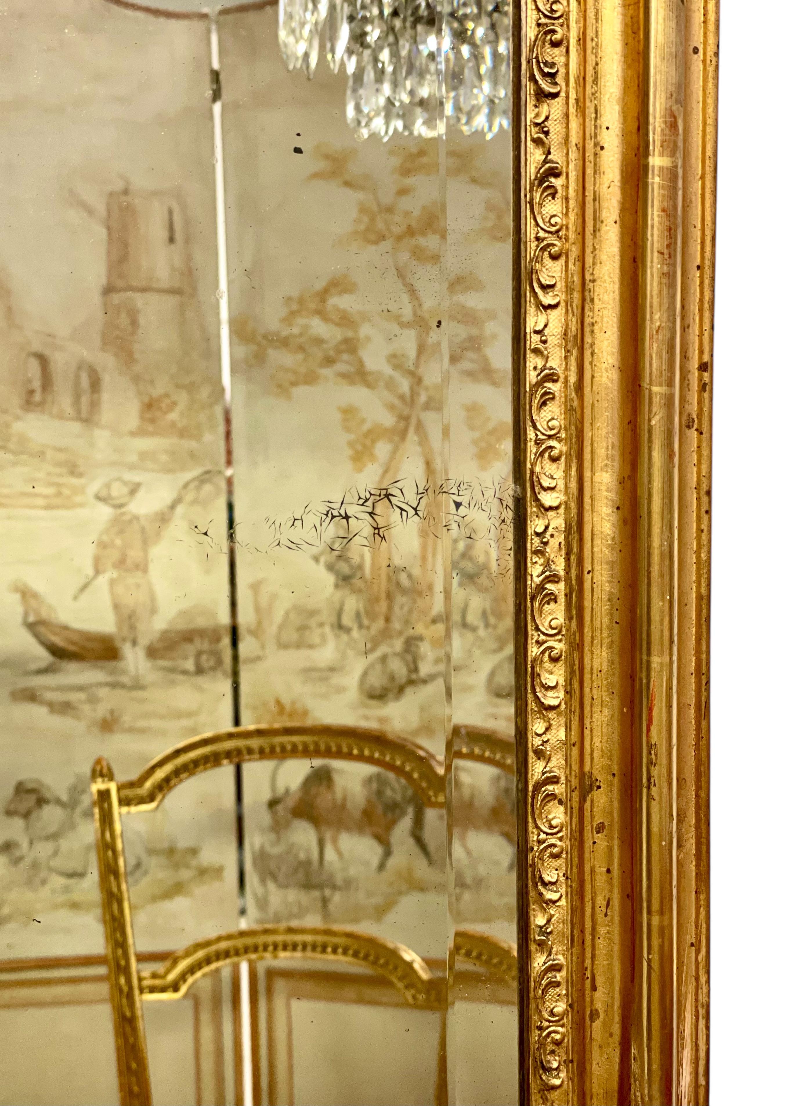 Louis XV Style Giltwood Mirror 19th Century 2