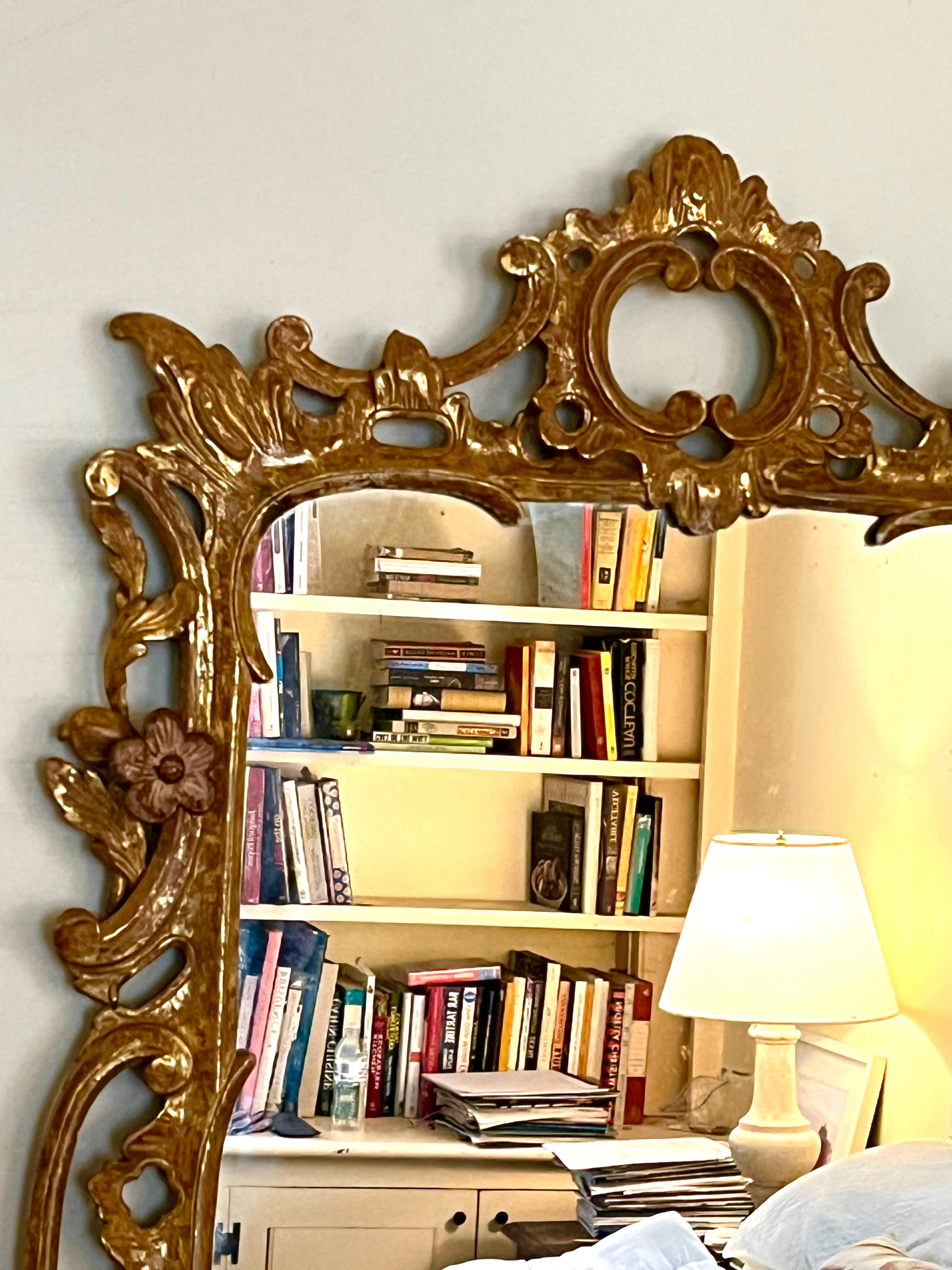 Louis XV Style Giltwood Mirror, 19th Century For Sale 2