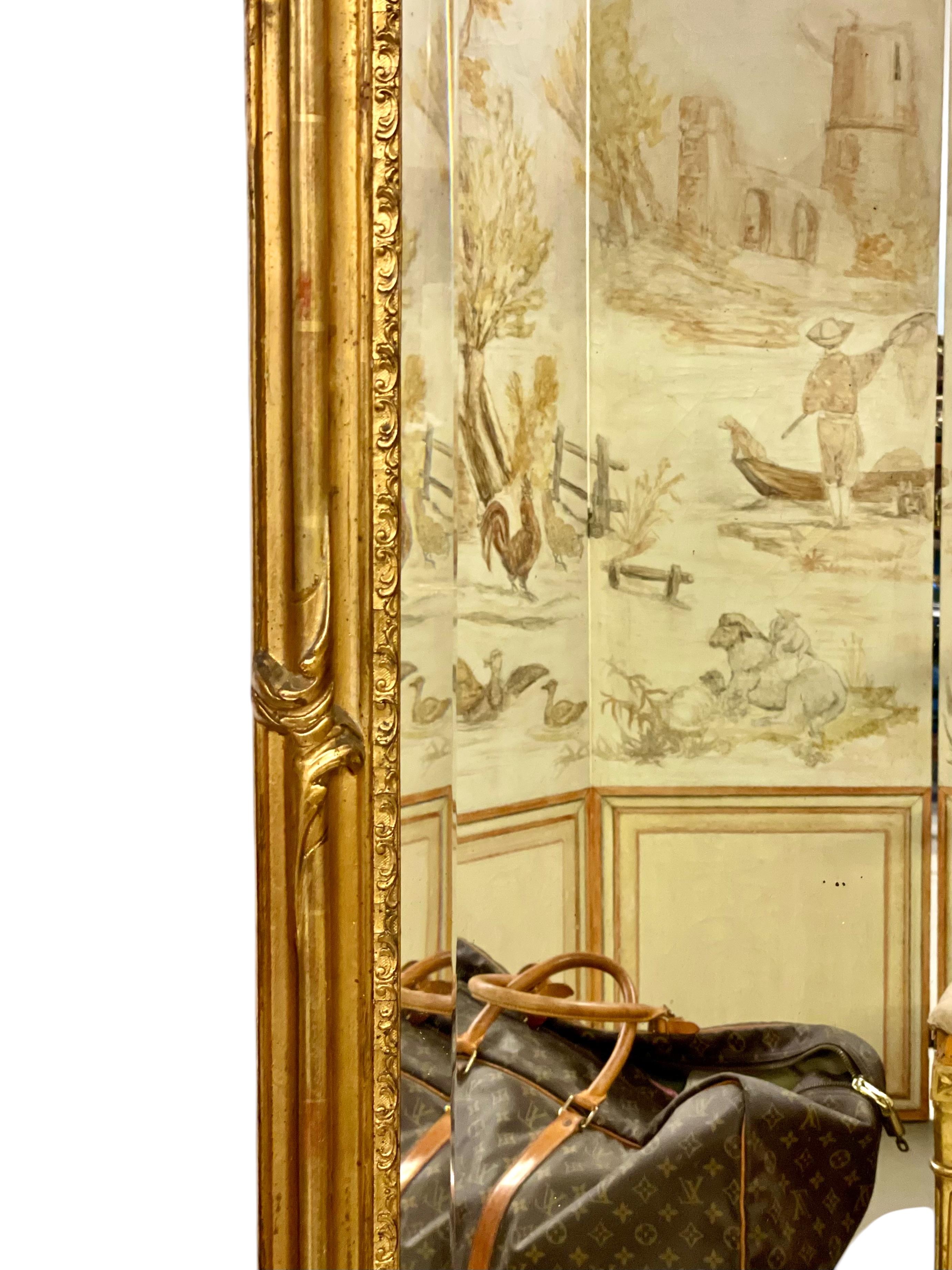 Louis XV Style Giltwood Mirror 19th Century 4
