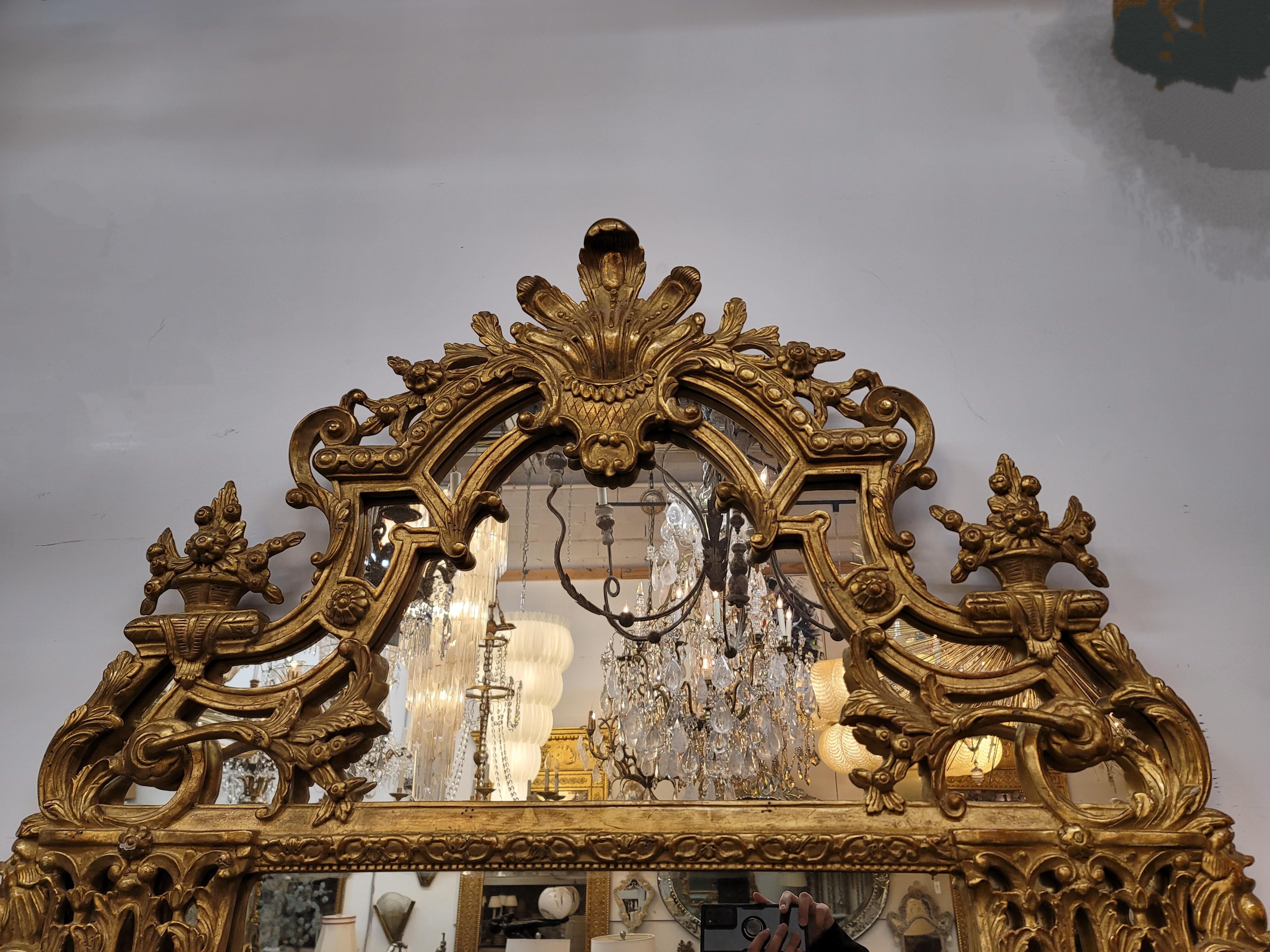 Rococo Louis XV Style Giltwood Mirror 