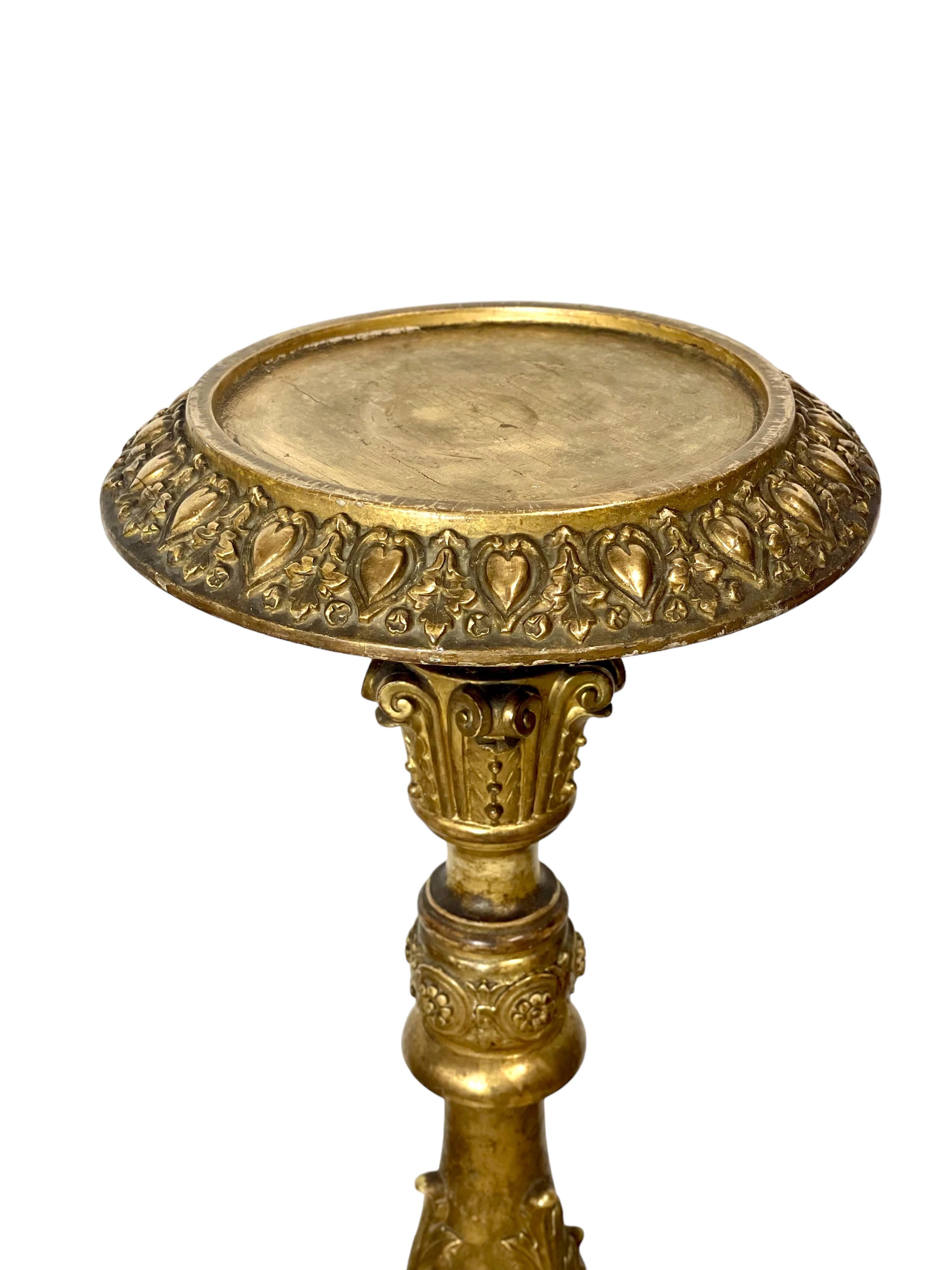 French Louis XV Giltwood Pedestal For Sale