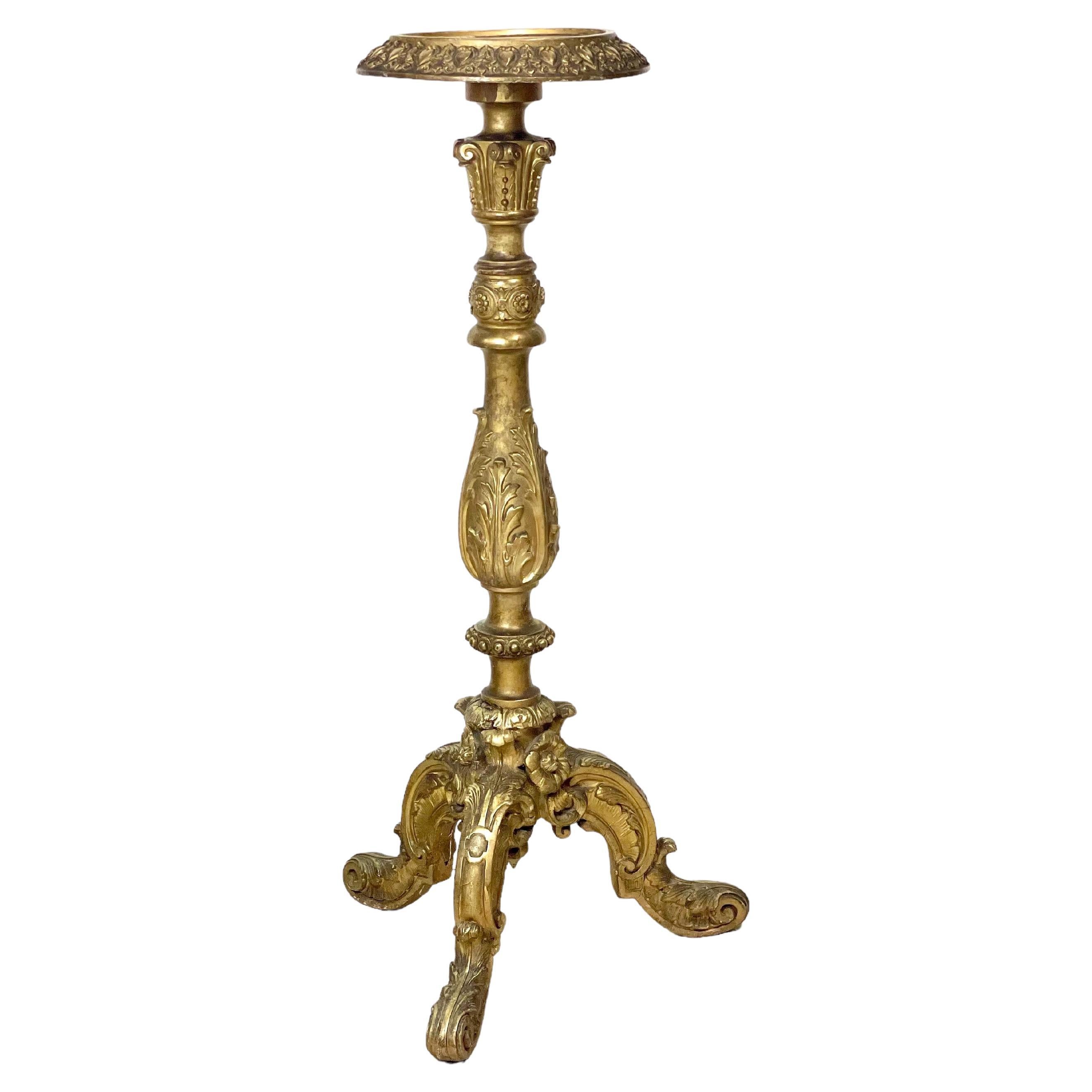 Louis XV Style Giltwood Pedestal