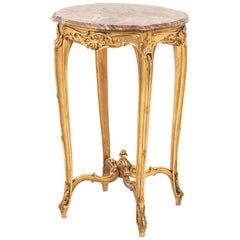 Louis XV Style Giltwood Pedestal Table, circa 1880