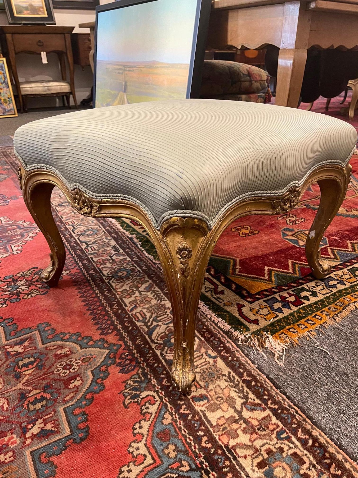 Louis XV Style Giltwood Tabouret, 19th Century 6
