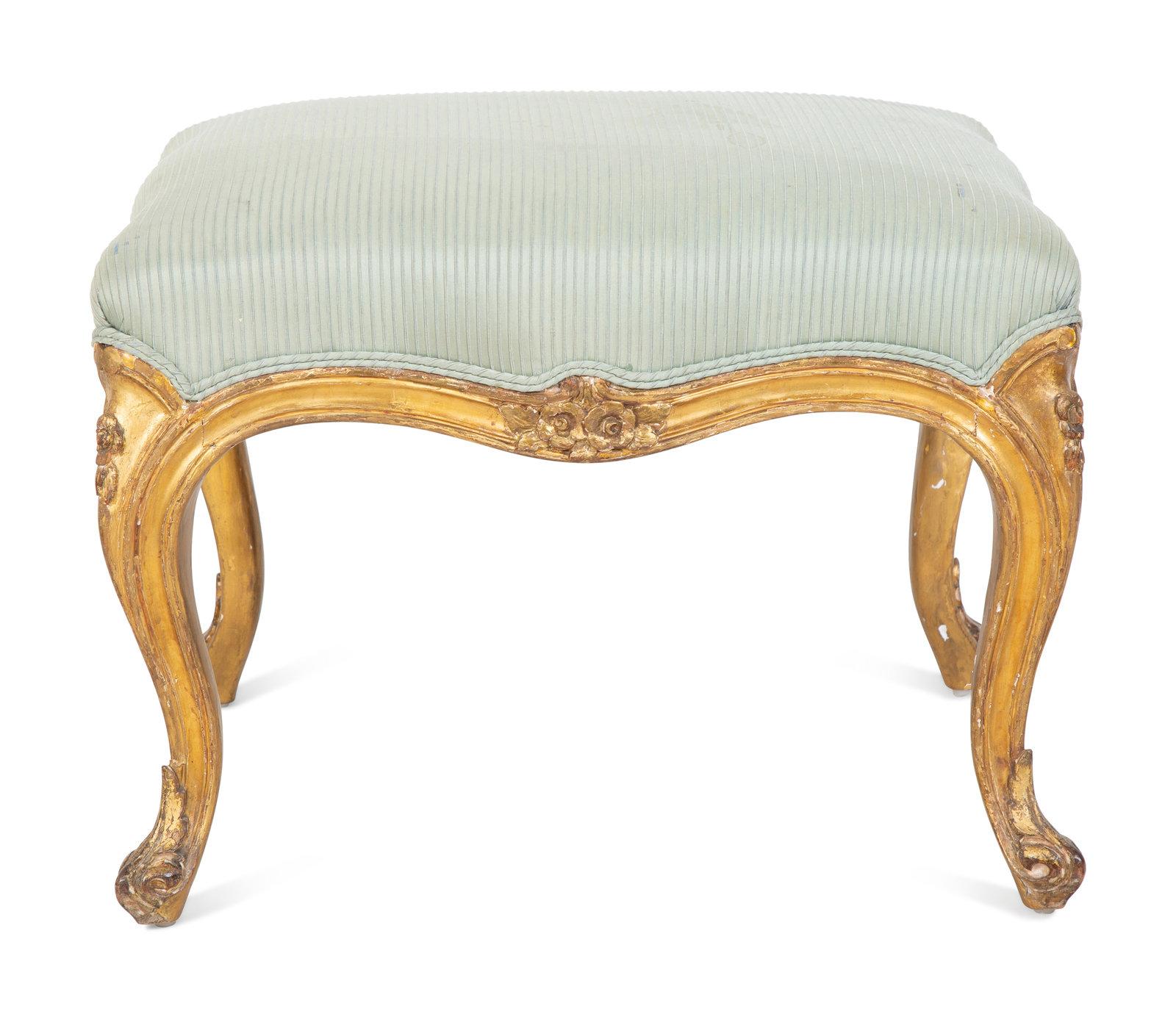 French Louis XV Style Giltwood Tabouret, 19th Century