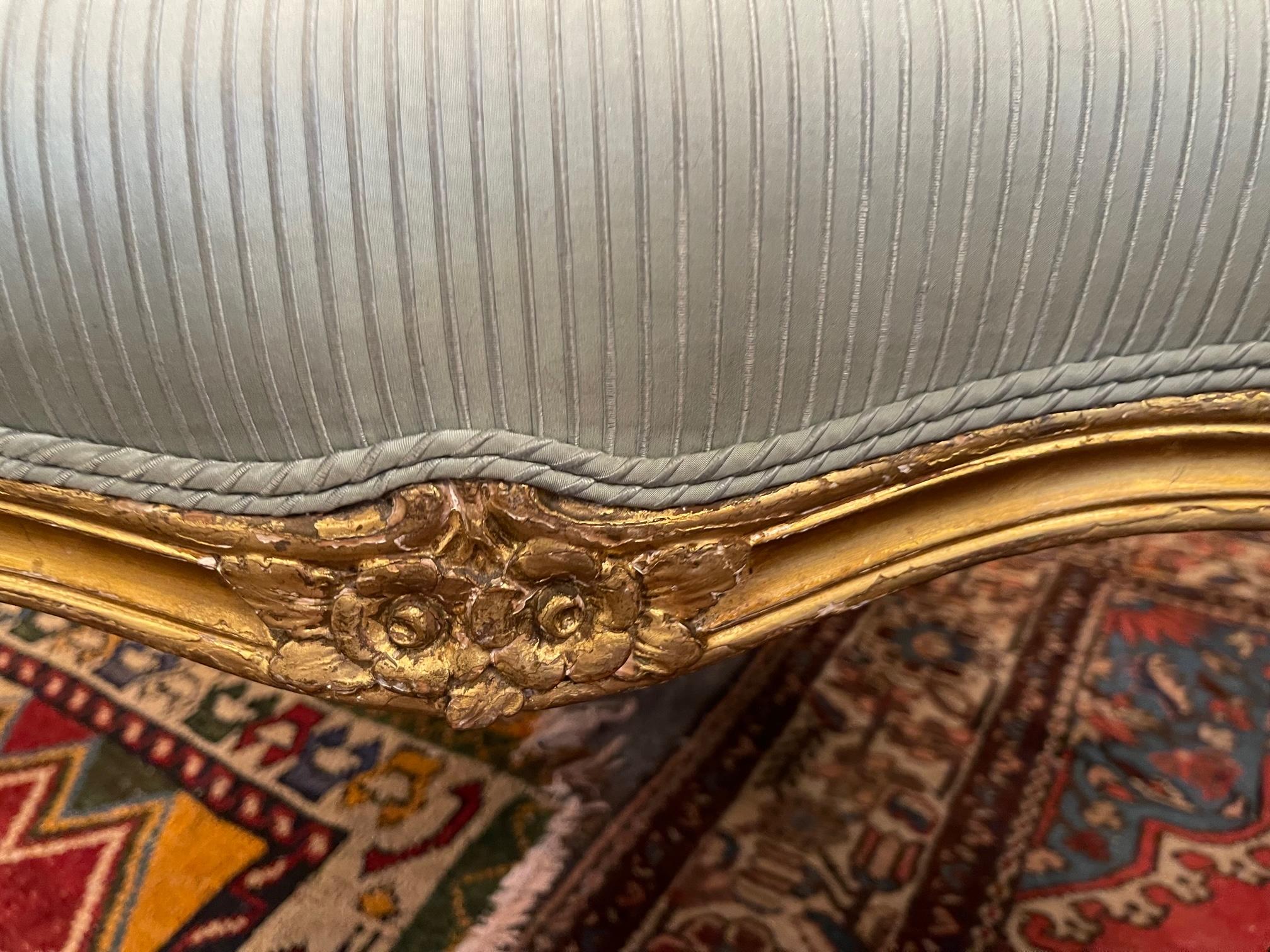 Louis XV Style Giltwood Tabouret, 19th Century 3