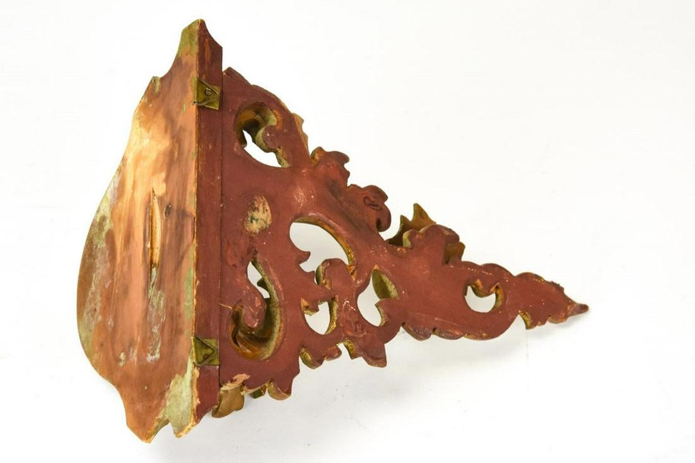 Hand-Carved Louis XV Style Giltwood Wall Bracket For Sale