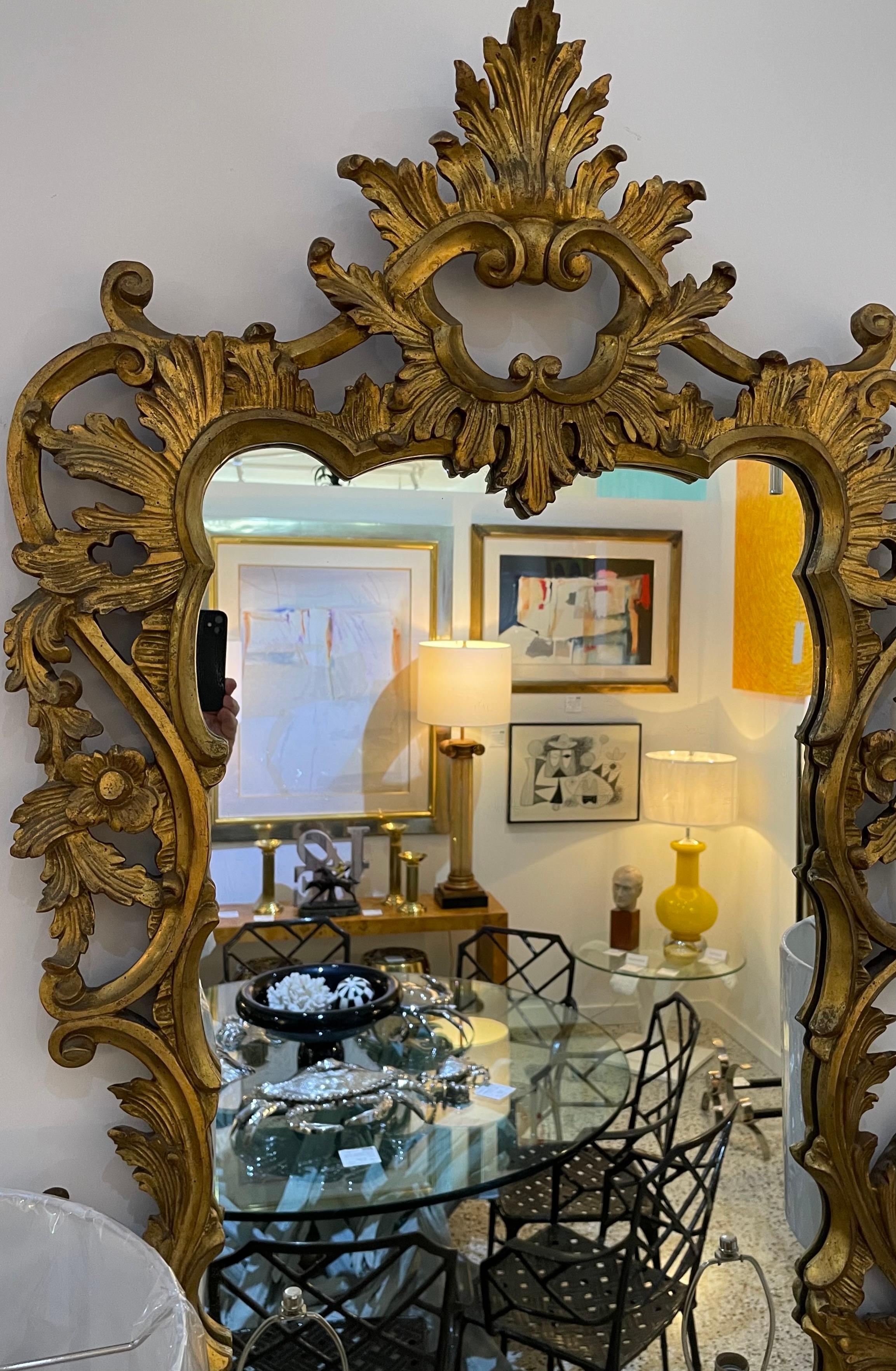 Louis XV Style Giltwood Wall Mirror For Sale 7