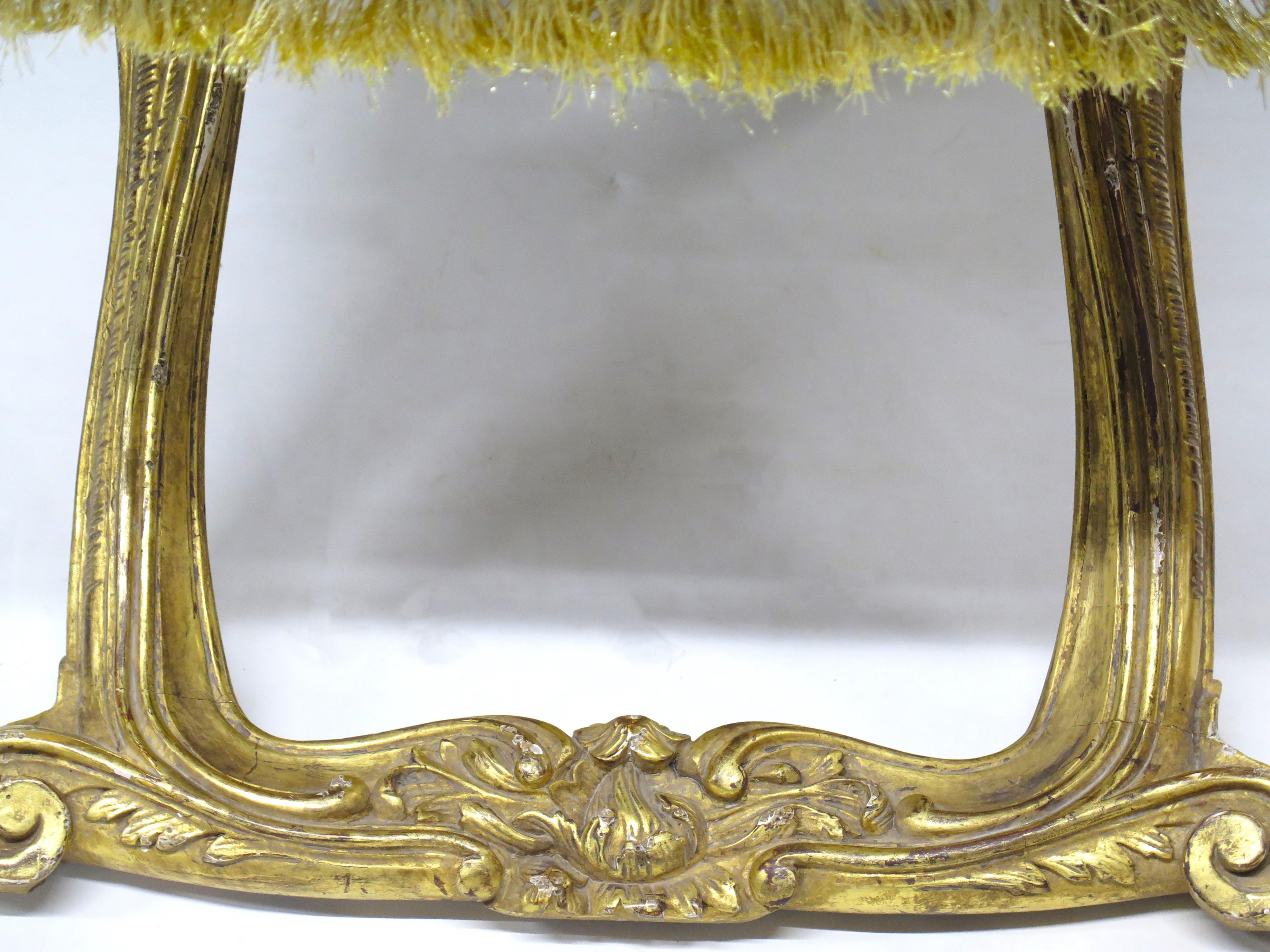 X-förmiger klappbarer Hocker / Curule-Sitz aus vergoldetem Holz im Louis XV.-Stil (Samt) im Angebot
