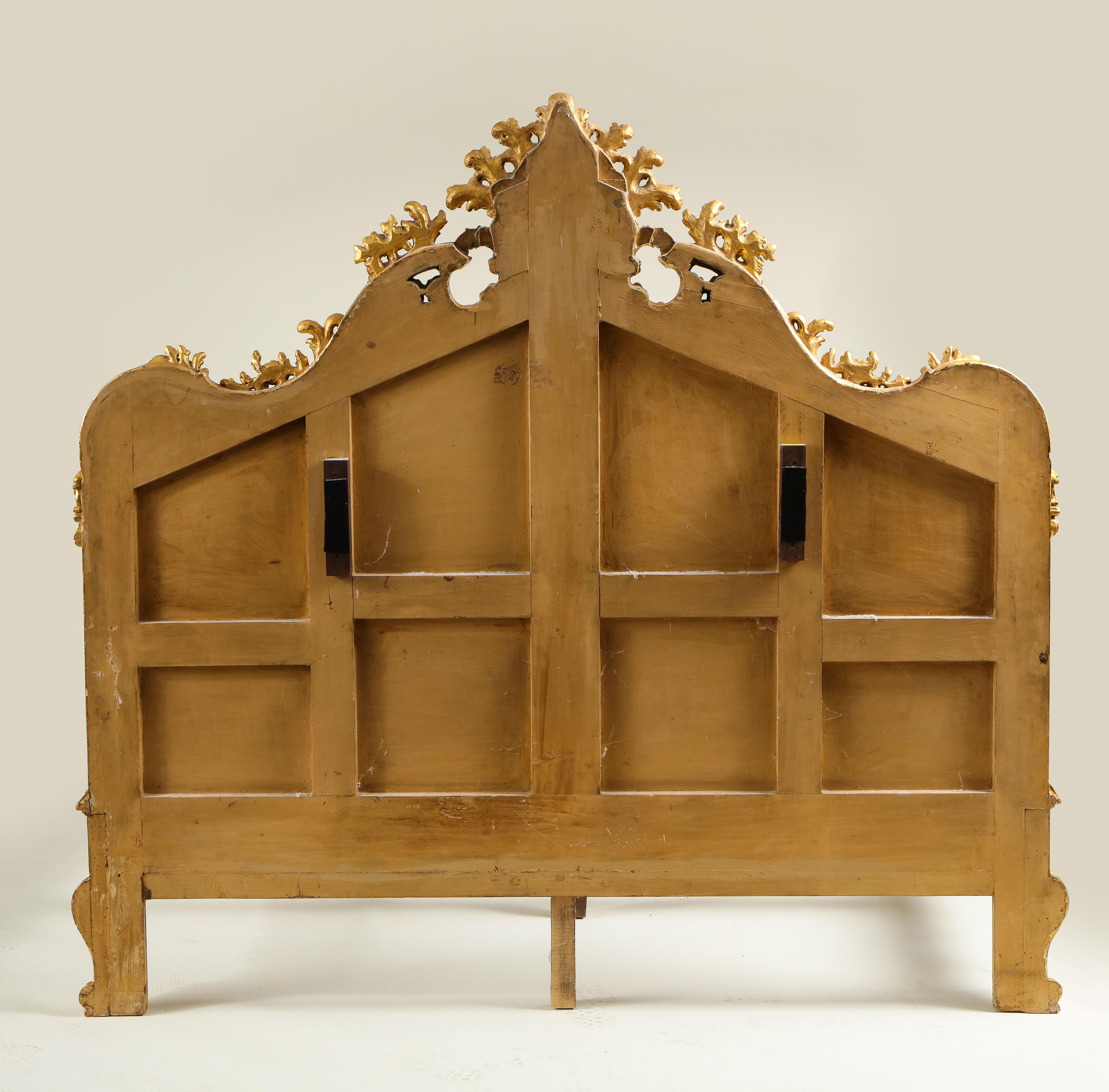 Louis XV Style Green and Parcel Gilt Bedstead 2