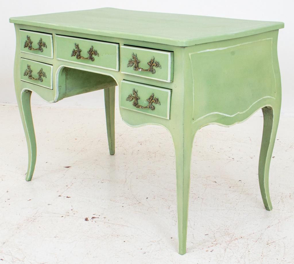 20th Century Louis XV Style Green-Painted Ladies Desk