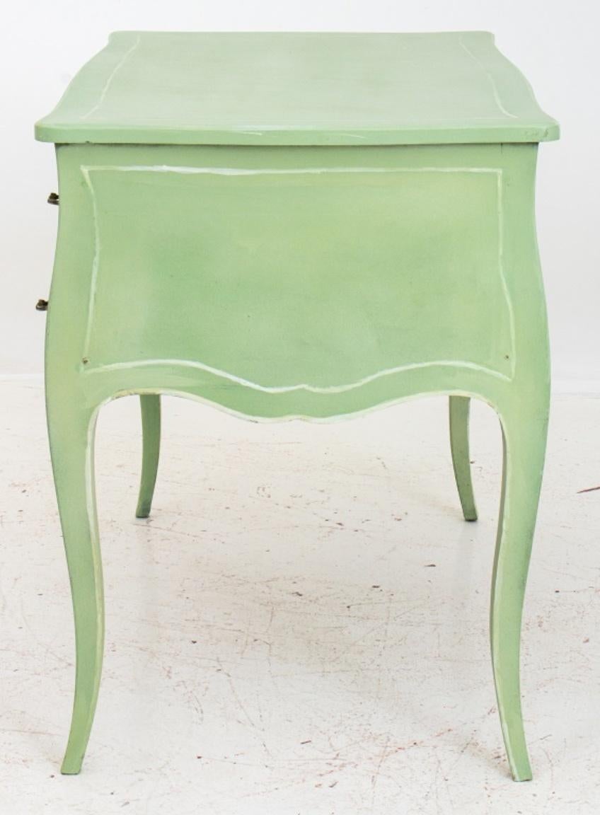 Wood Louis XV Style Green-Painted Ladies Desk