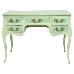 Louis XV Style Green-Painted Ladies Desk