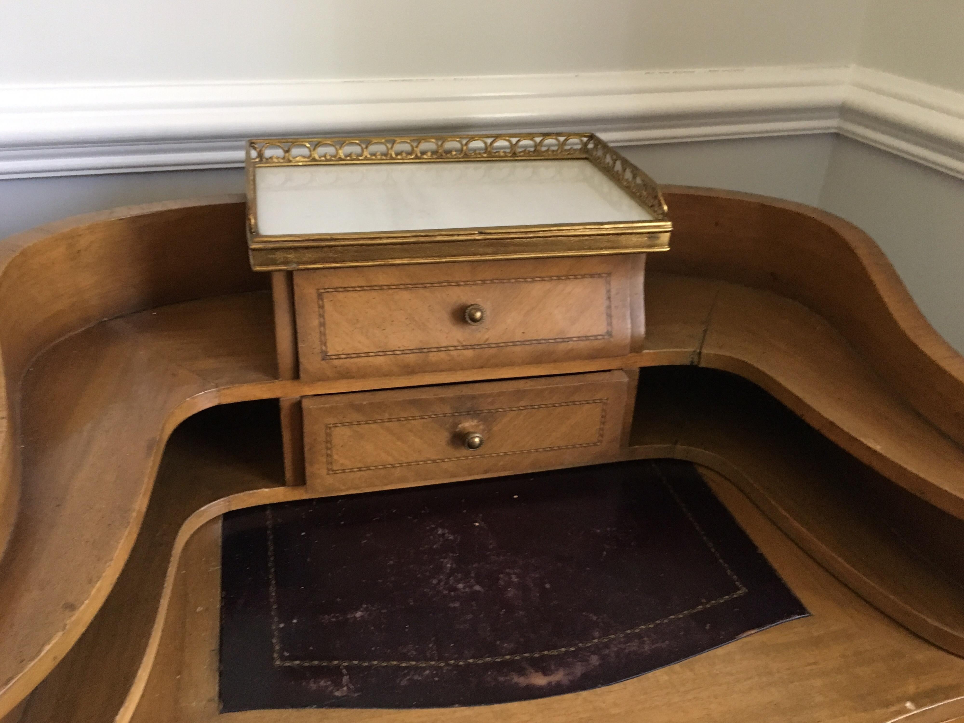 Louis XV Style Inlay Butler's Desk, circa 1920 For Sale 1