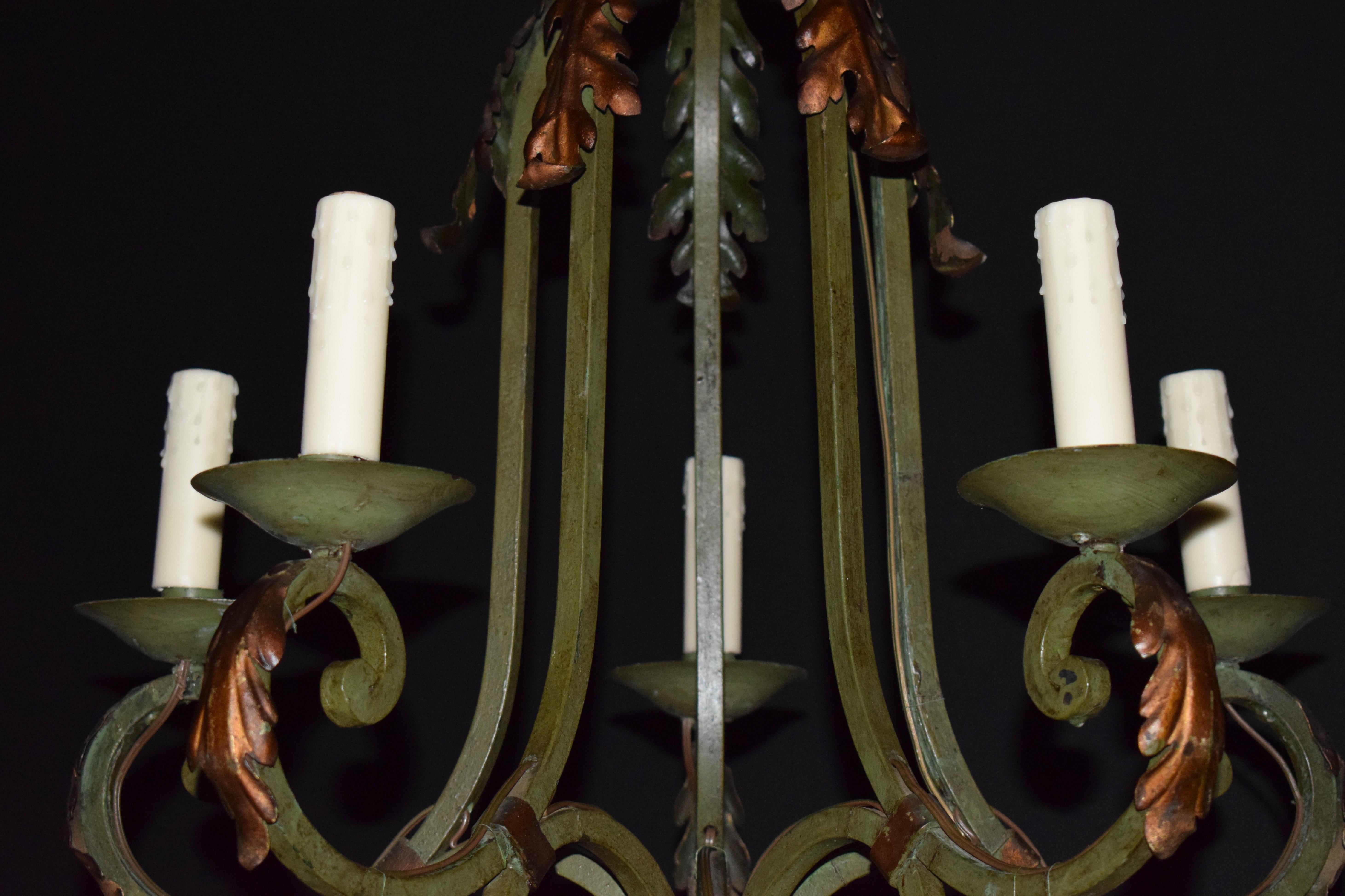 Louis XV Style Iron Chandelier For Sale 4