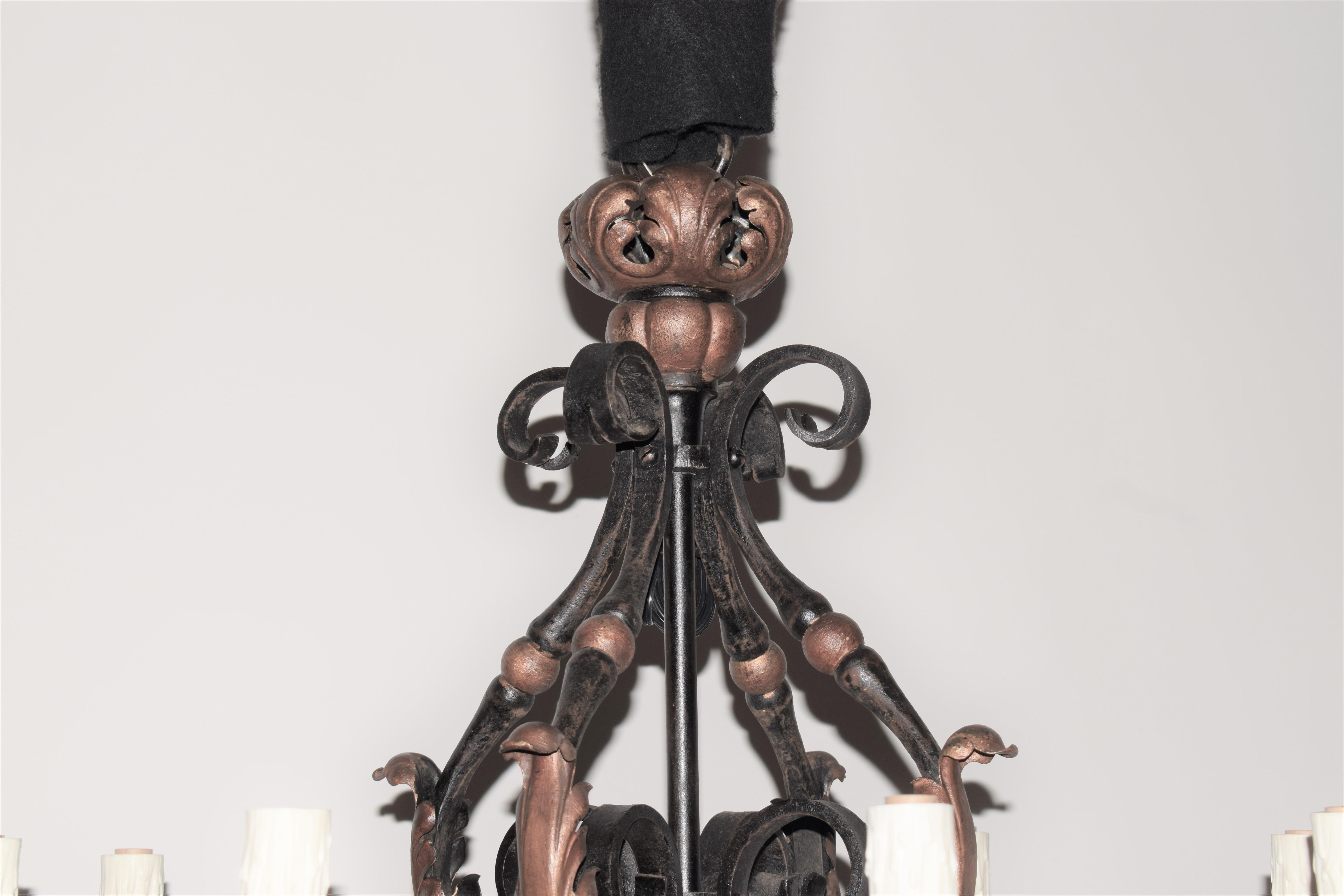 Louis XV Style Iron Chandelier For Sale 3